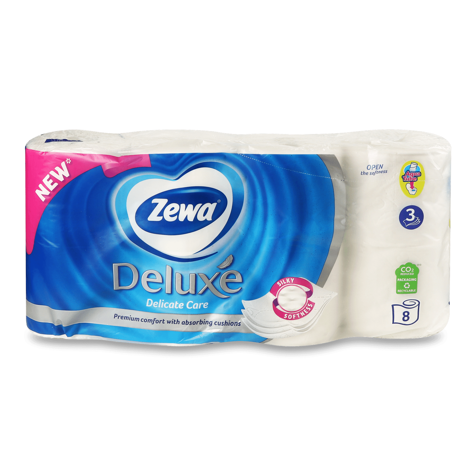 Папір туалетний Zewа Deluxe Delicate Care білий 3-шаровий - 1