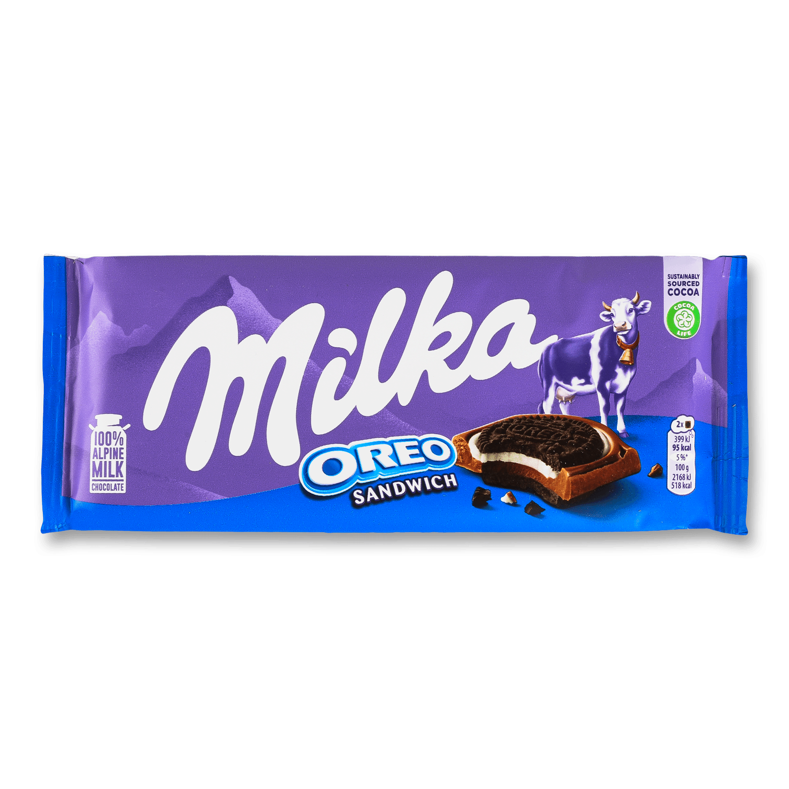 Шоколад молочний Milka з начинкою зі смаком ванілі та печивом Oreo - 1