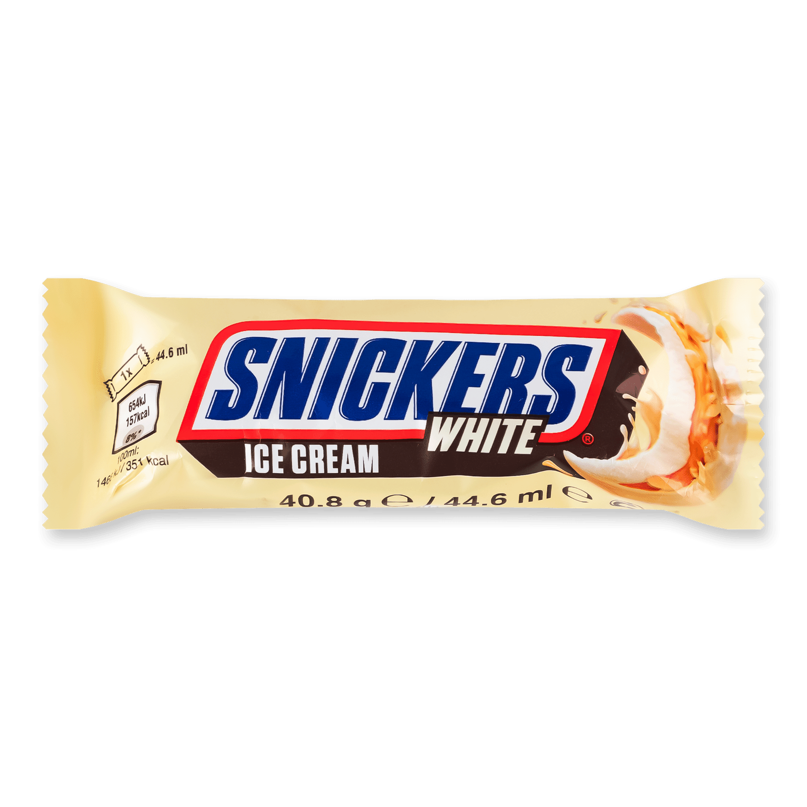 Морозиво Snickers White з арахісом та карамеллю - 1
