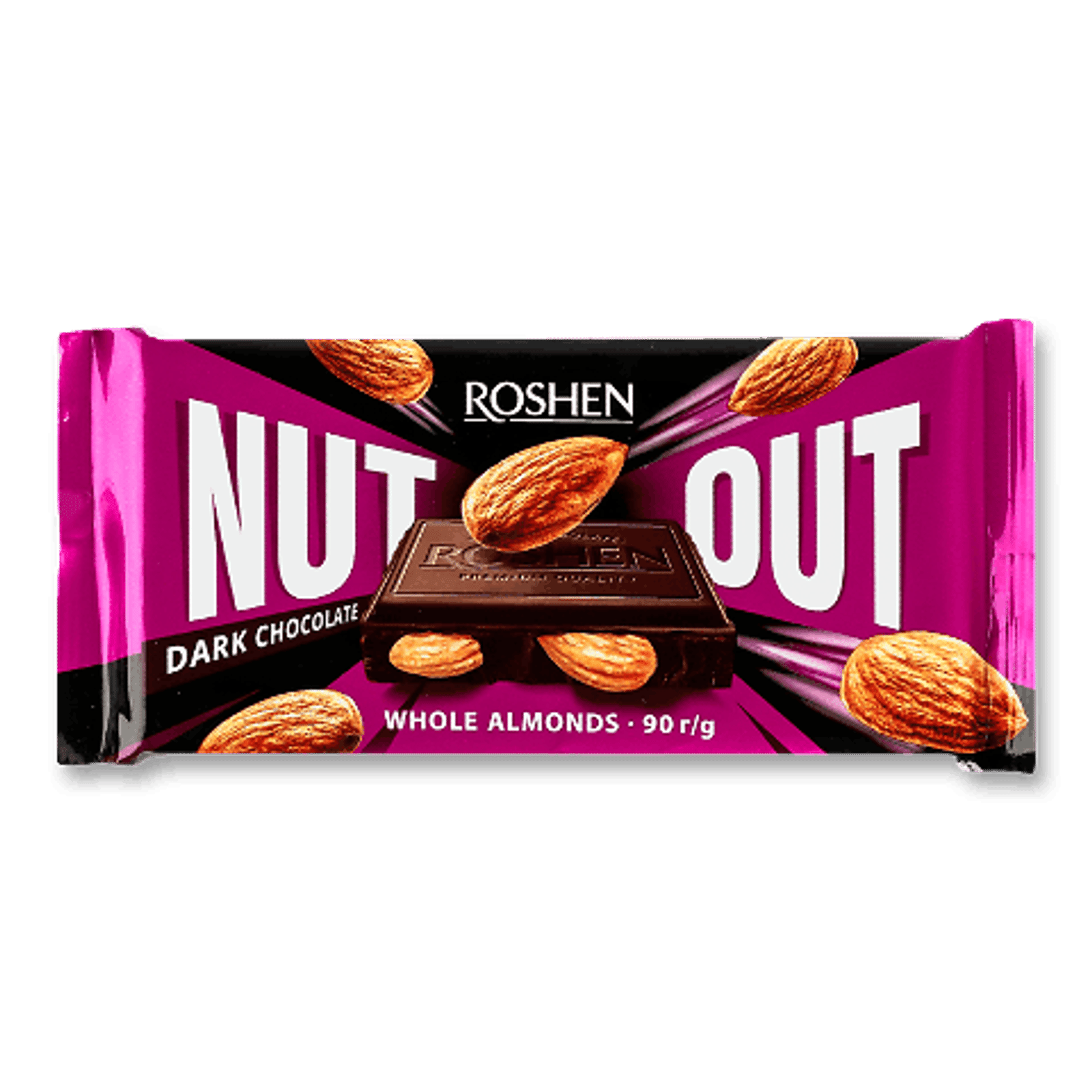 Шоколад чорний Roshen Nut Out Whole Almonds - 1