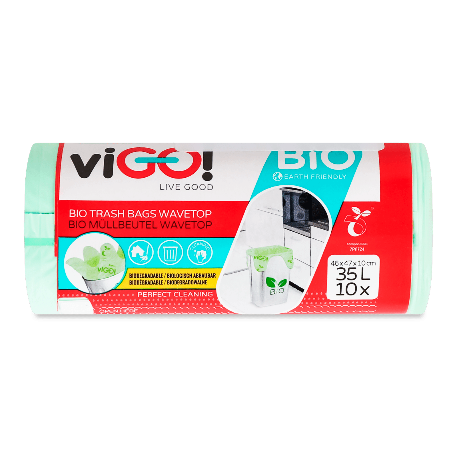 Пакети для сміття viGO! Bio PLA 35 л - 1