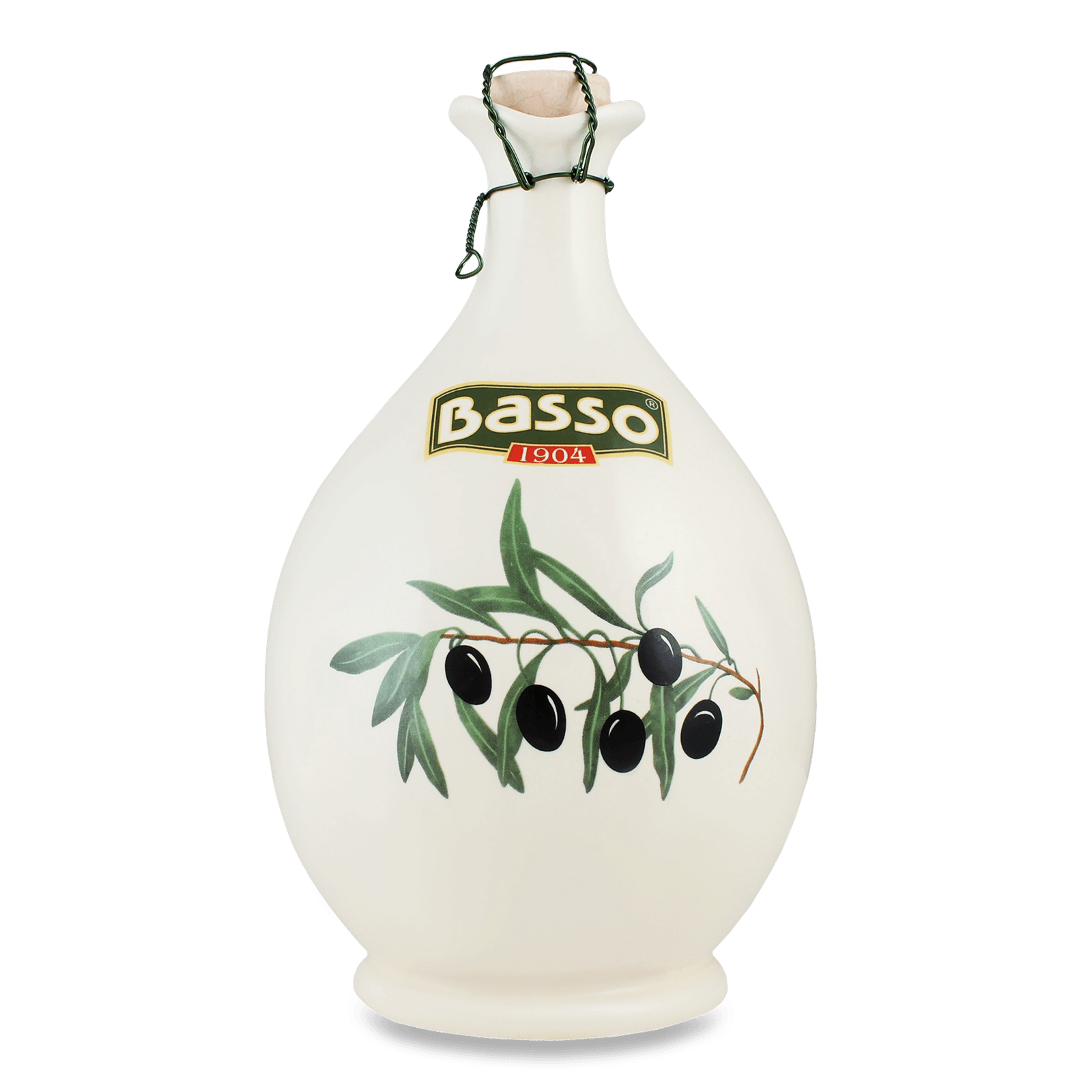 Олія оливкова Basso Extra Virgin нефільтрована, керамічна пляшка - 1