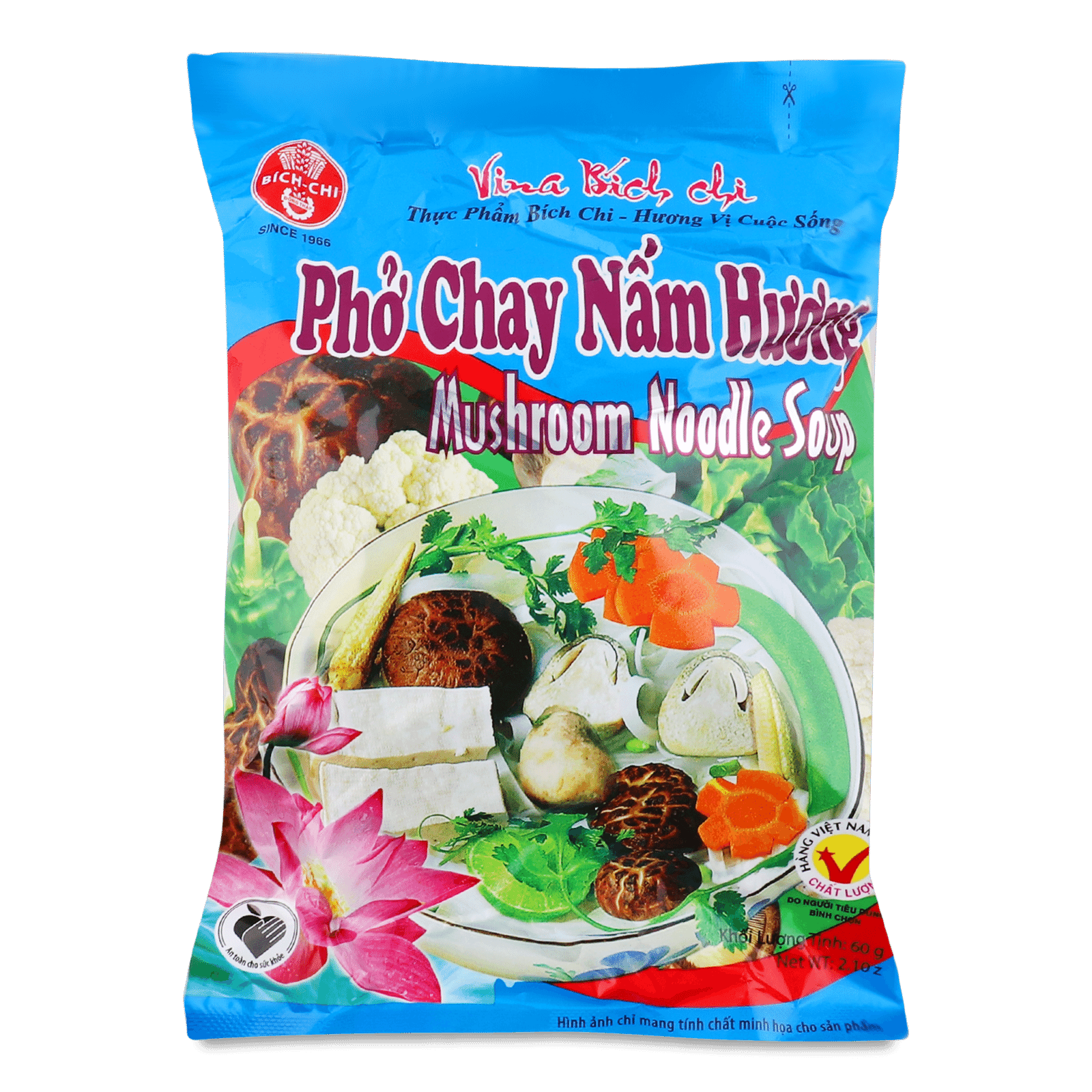 Локшина Bich-Chi рисова зі смаком грибів - 1