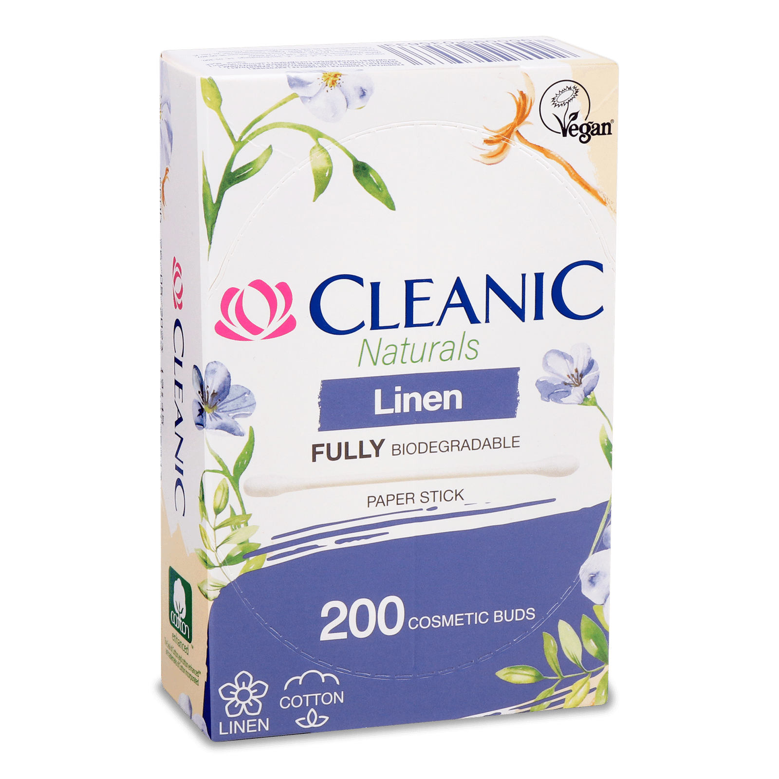 Палички ватні Cleanic Naturals Linen - 1