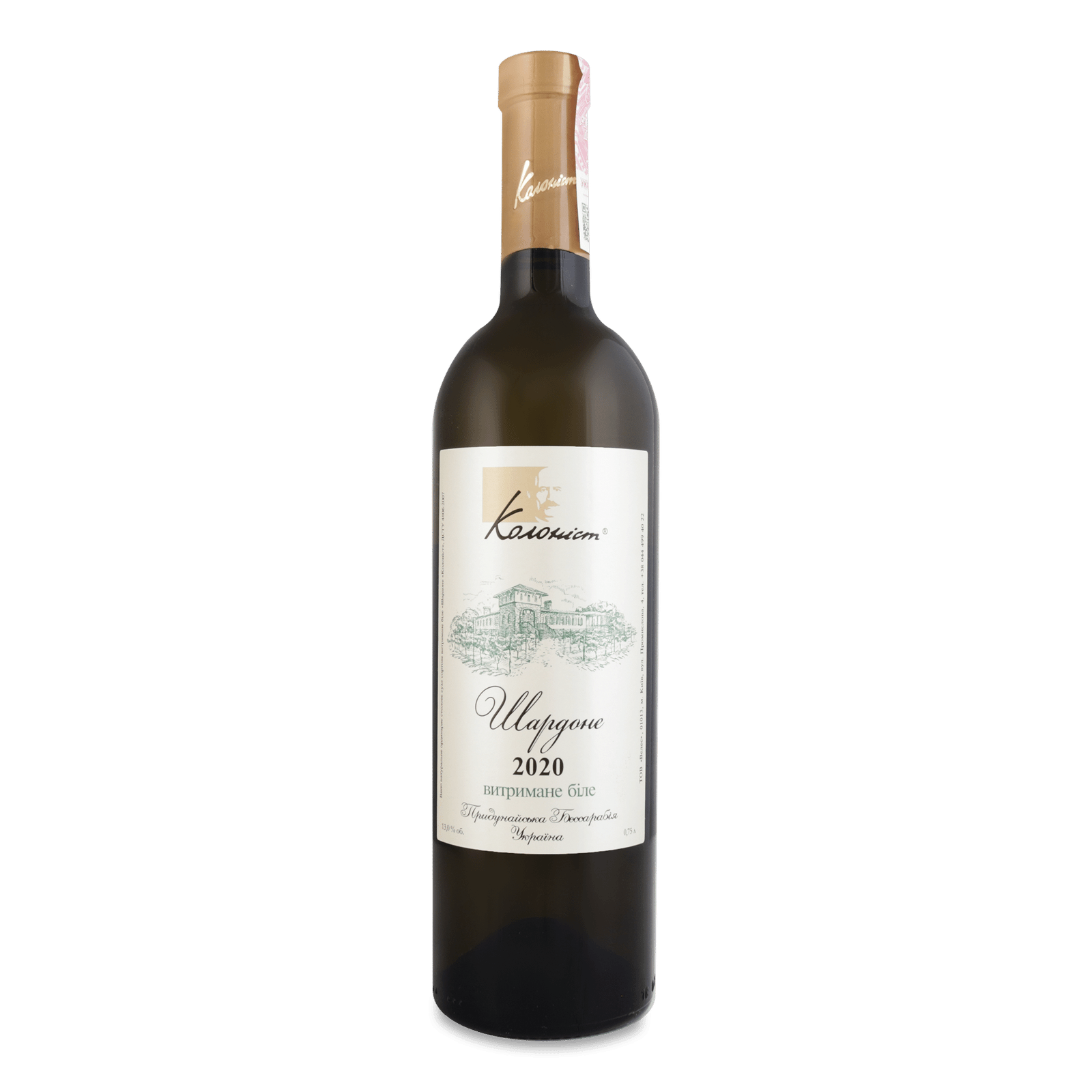 Вино «Колоніст» «Шардоне» витримане біле сухе - 1