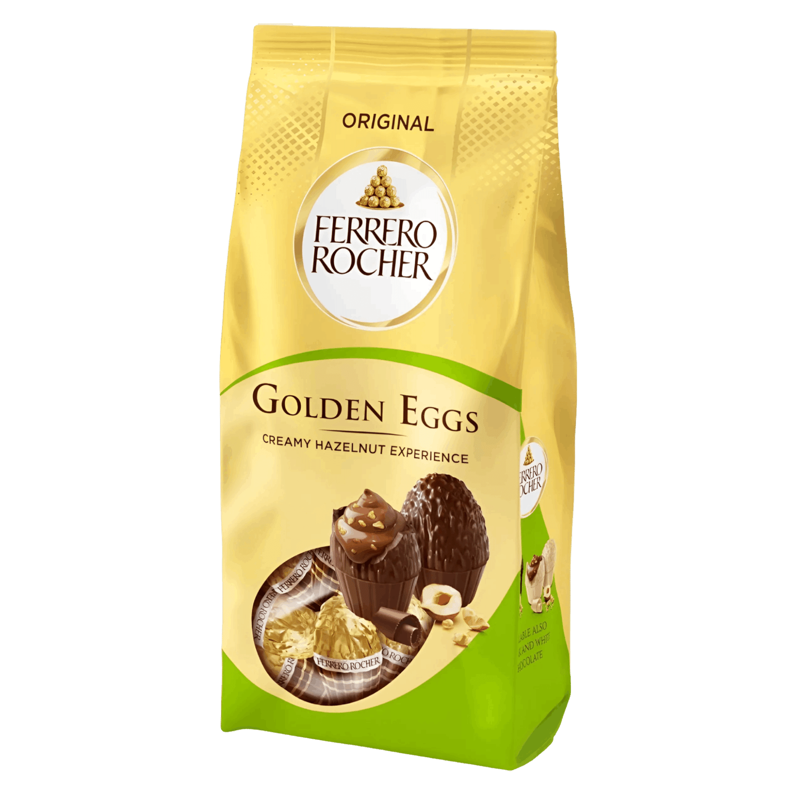 Цукерки Ferrero Rocher Golden Eggs з фундуком з молочного шоколаду - 1