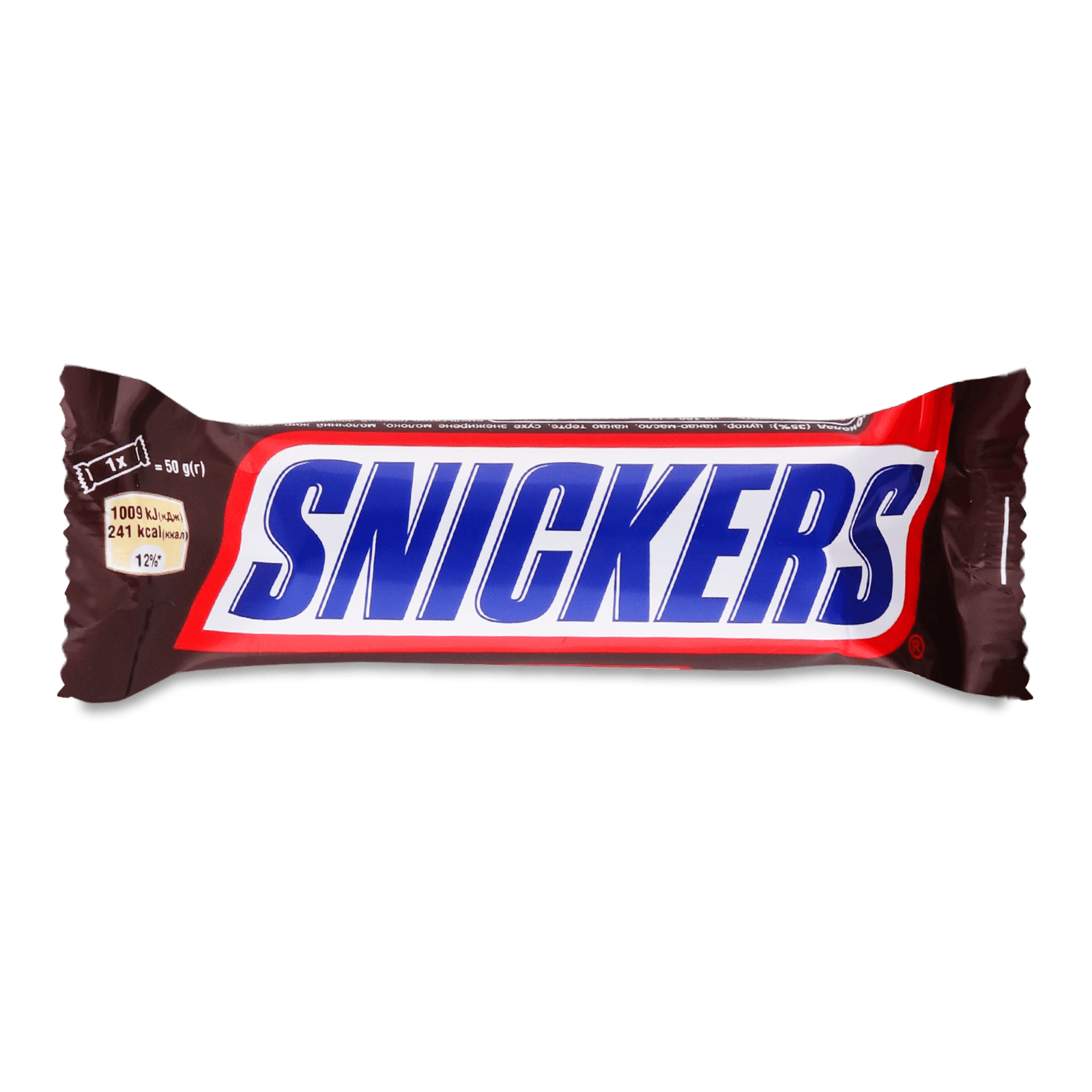 Батончик Snickers з арахісом у молочному шоколаді - 1