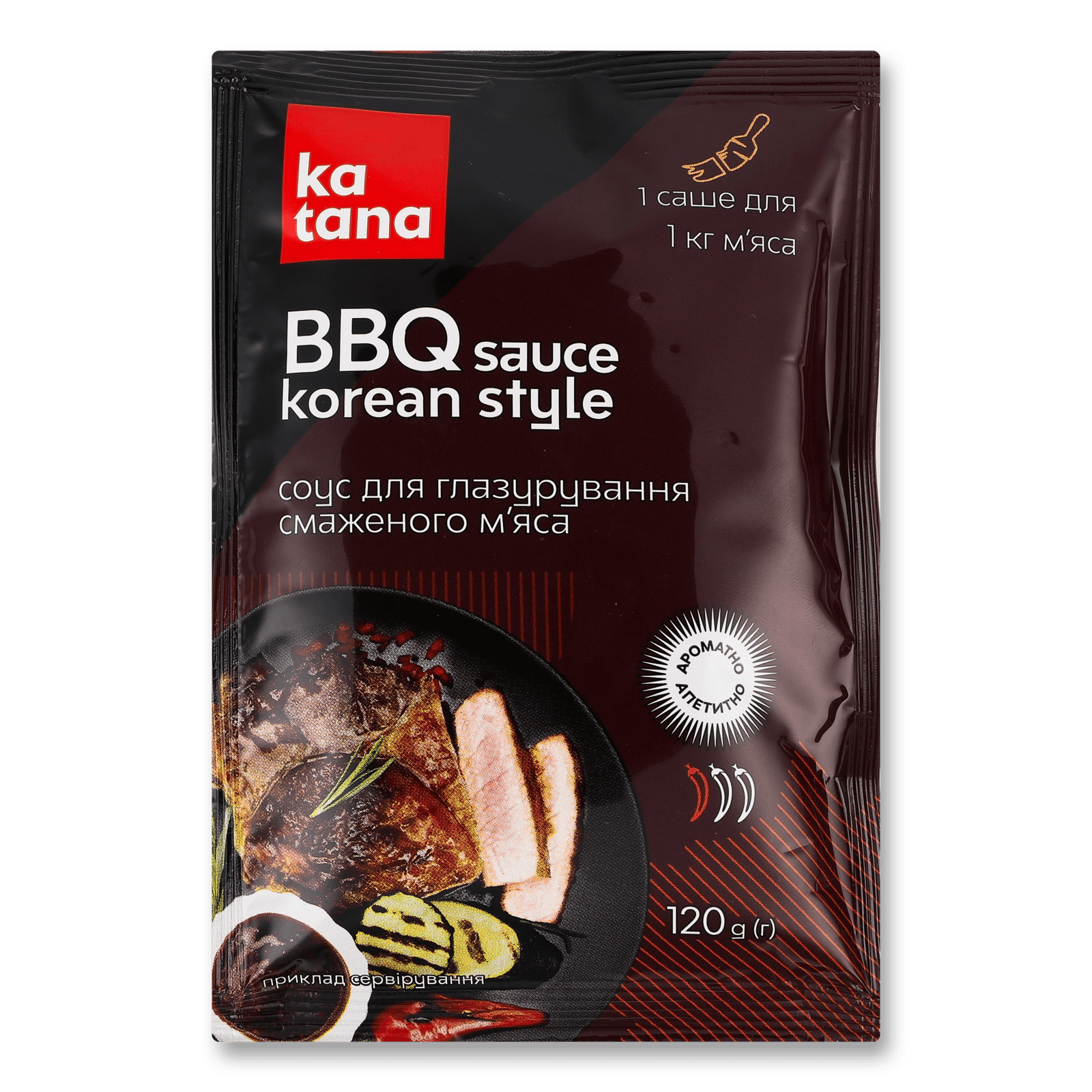 Соус Katana BBQ Korean Style д/глазур смажен м'яса - 1