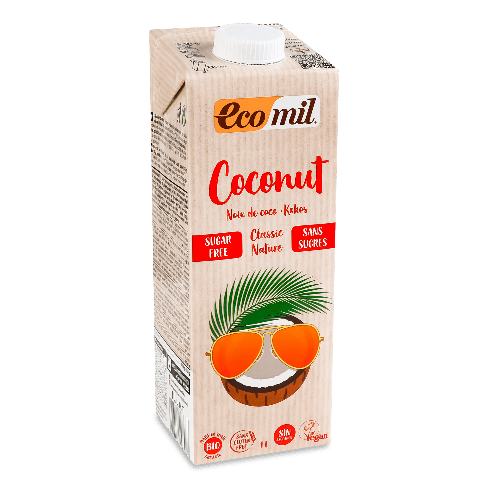 Напій рослинний кокосовий Ecomil без цукру - 1