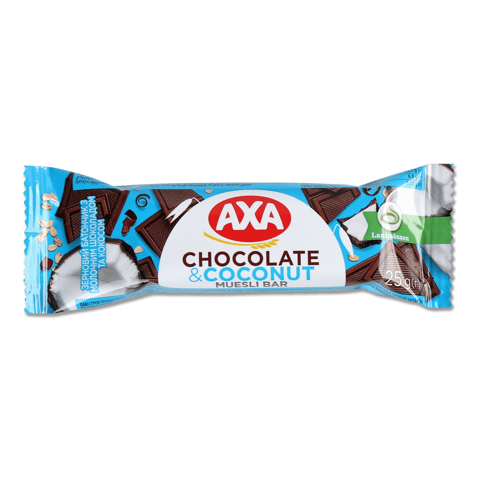 Батончик AXA зерновий з молочним шоколадом і кокосом - 1