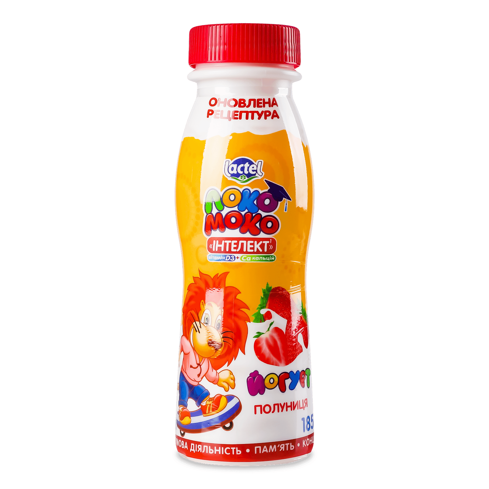 Йогурт «Локо Моко» полуниця, омега 3 та вітамін D3 1,5% - 1