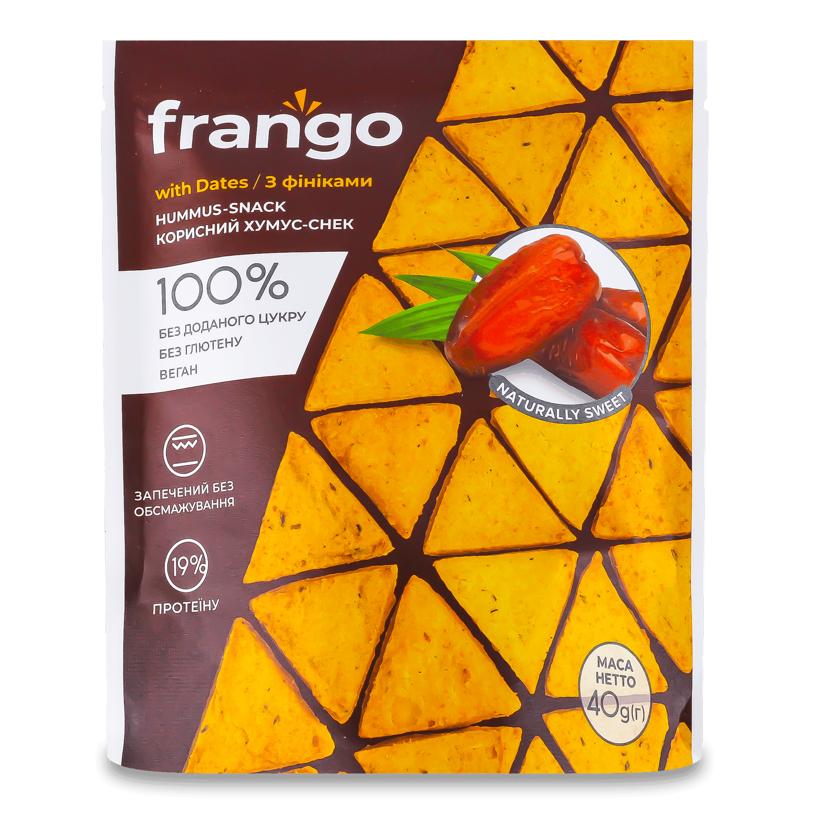 Крекер «Лавка Традицій» Frango хумус-снек з фініками - 1
