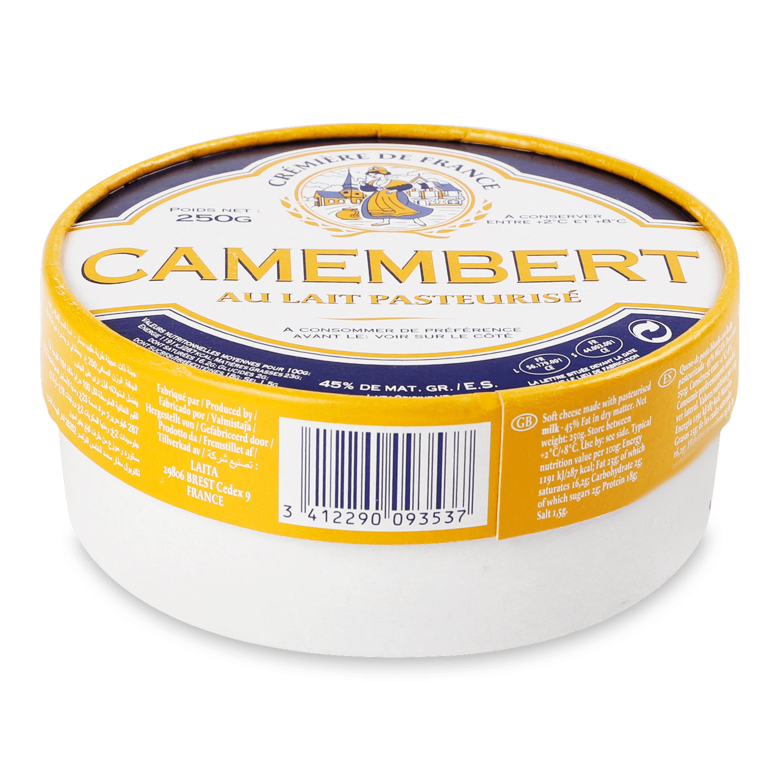 Сир Cremiere de France Laita «Камамбер» 45% з коров'ячого молока - 1