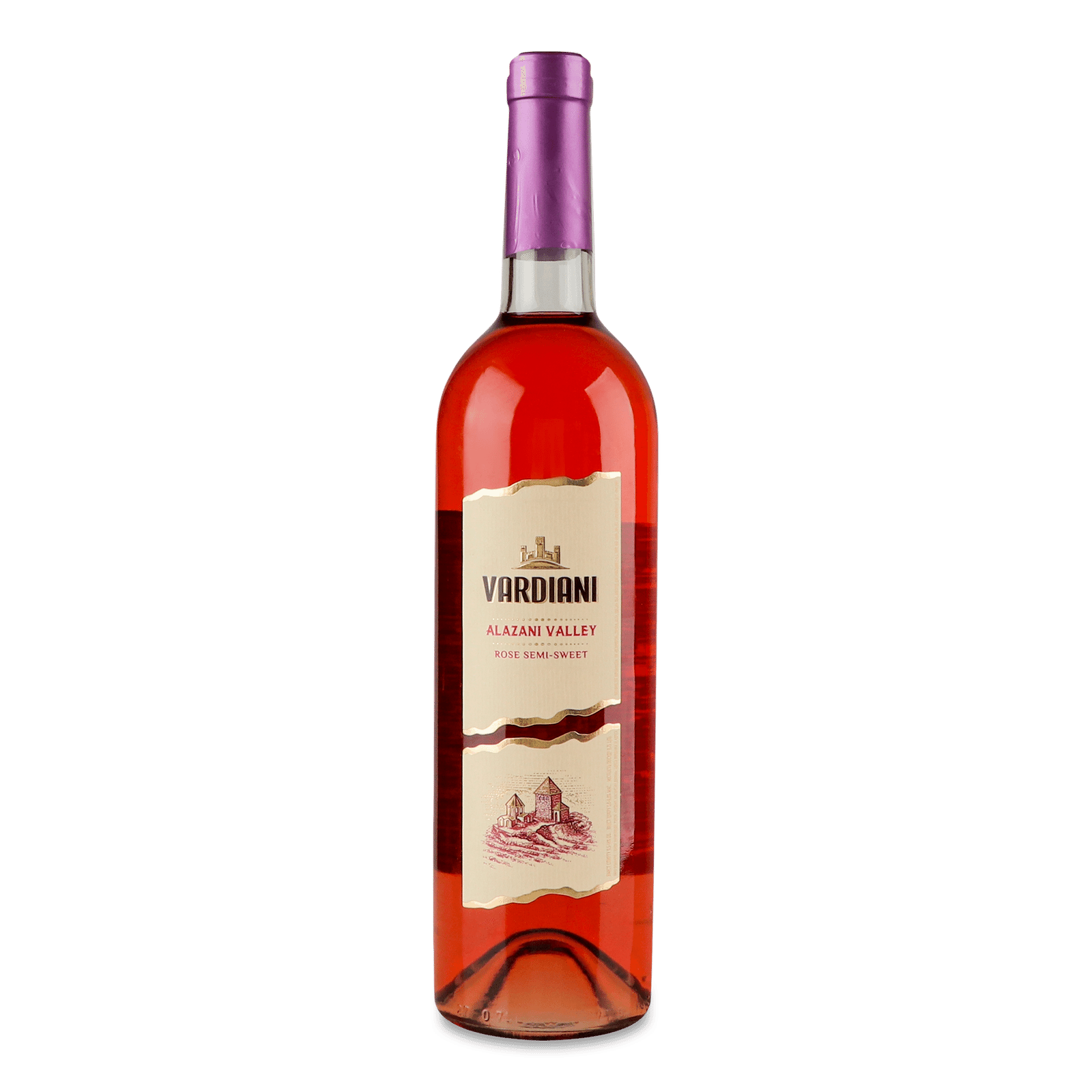 Вино Vardiani «Алазанська долина» рожеве напівсолодке - 1