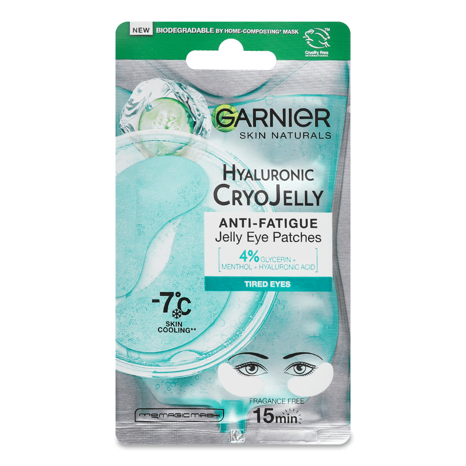 Патчі-желе під очі Garnier Skin Naturals Hyaluronic - 1
