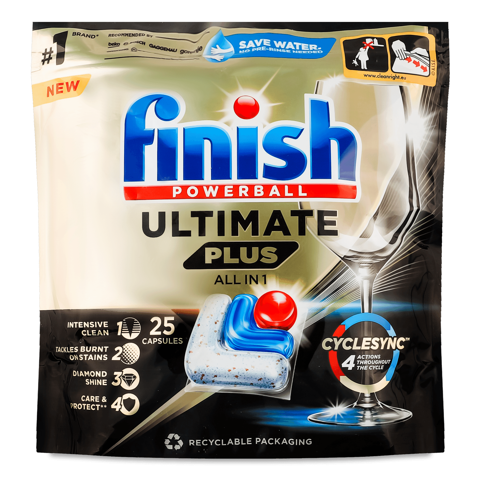 Капсули для посудомийних машин Finish Ultimate Plus All in 1 - 1