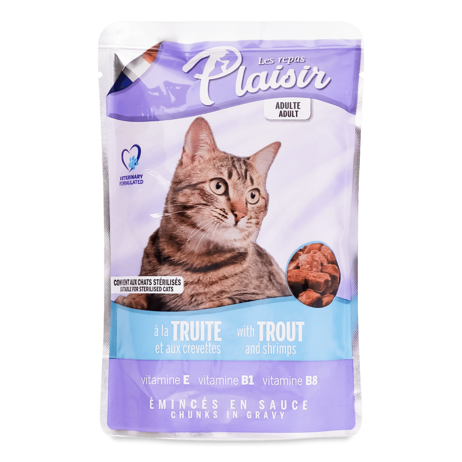 Корм для стерилізованих котів Plaisir форель-креветка - 1