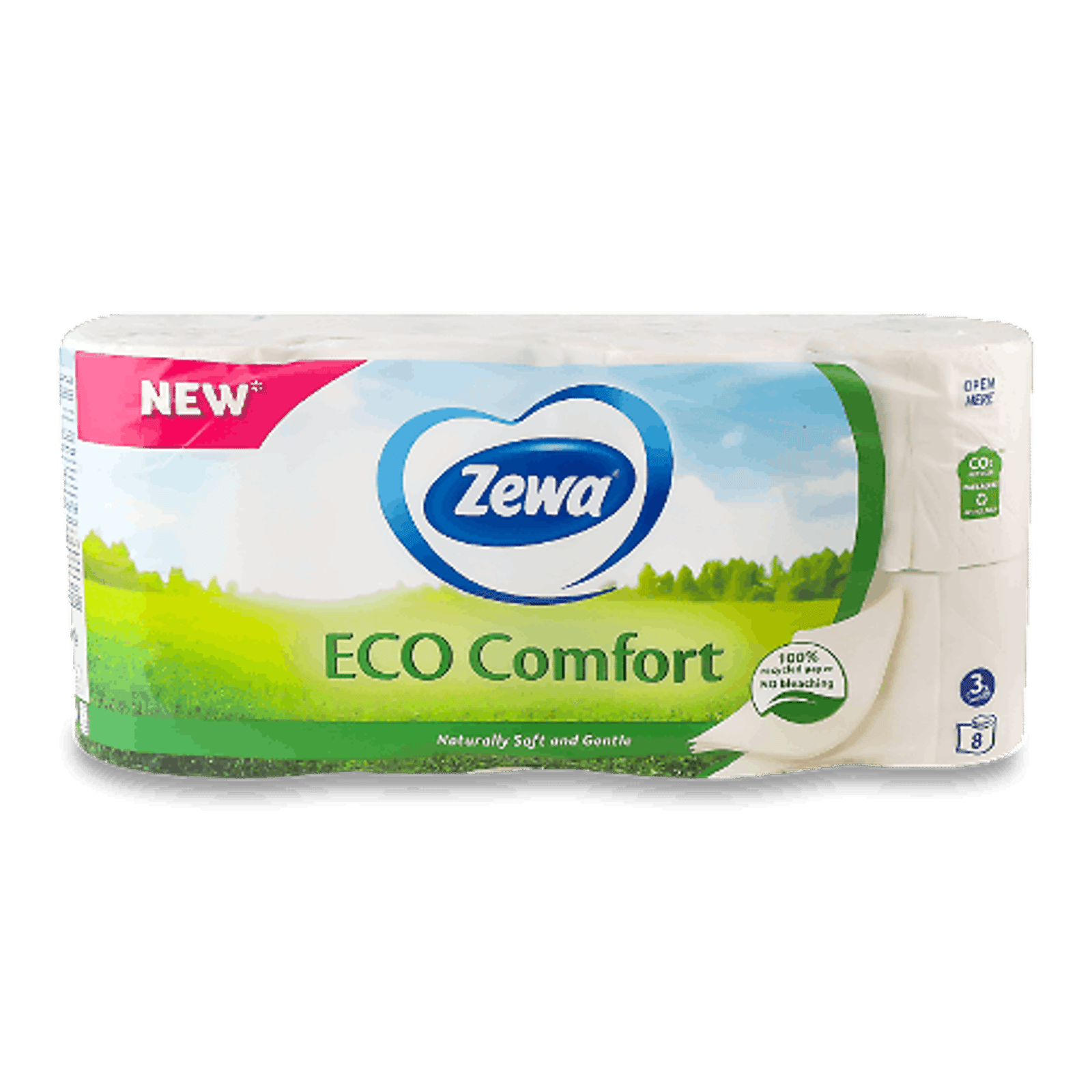Папір туалетний Zewa Eco Comfort 3-шаровий - 1
