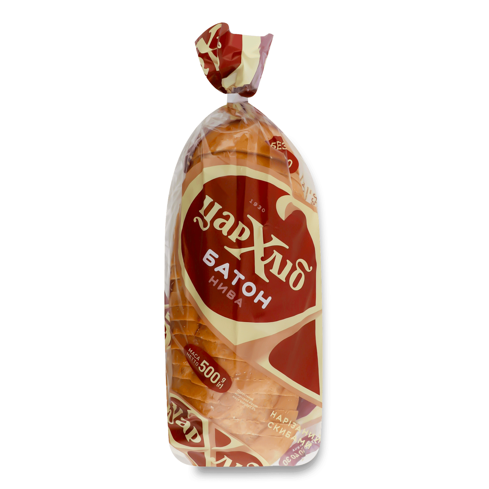 Батон «Цар-хліб» «Нива» нарізаний упакований - 1