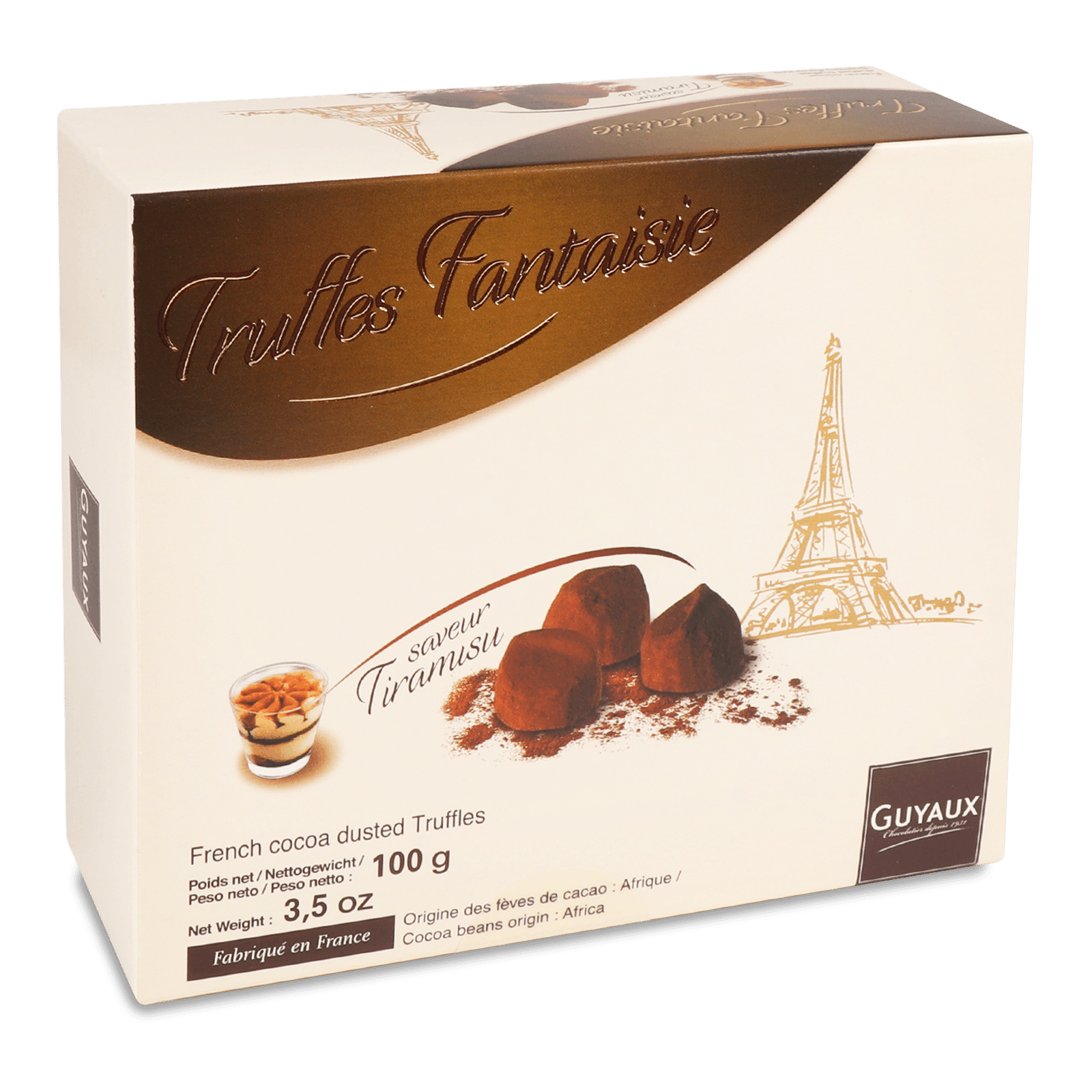 Цукерки Guyaux chocolatier трюфелі з начинкою тирамісу - 1