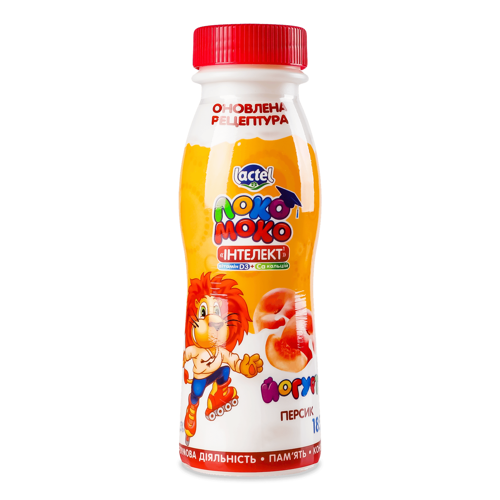Йогурт «Локо Моко» персик, омега 3 та вітамін D3 1,5% - 1