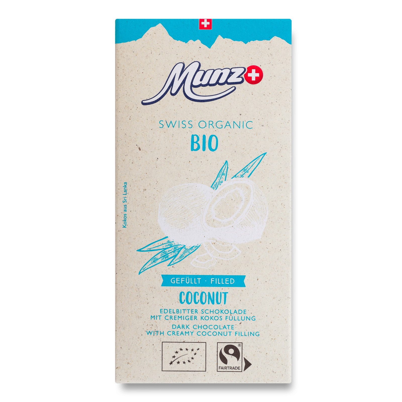 Шоколад чорний Munz з кокосом органічний 60% - 1