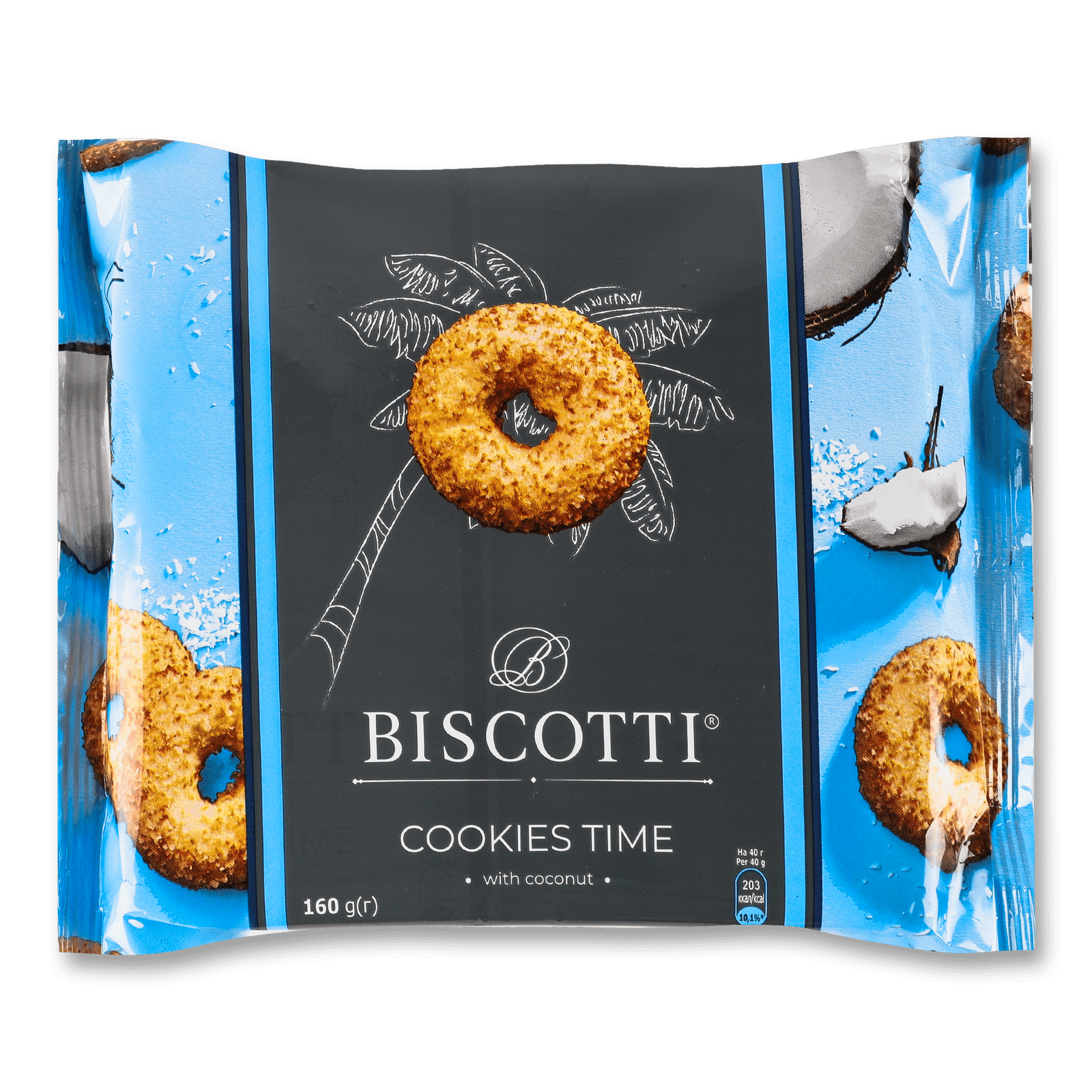 Печиво Biscotti кукіс-тайм з кокосом - 1