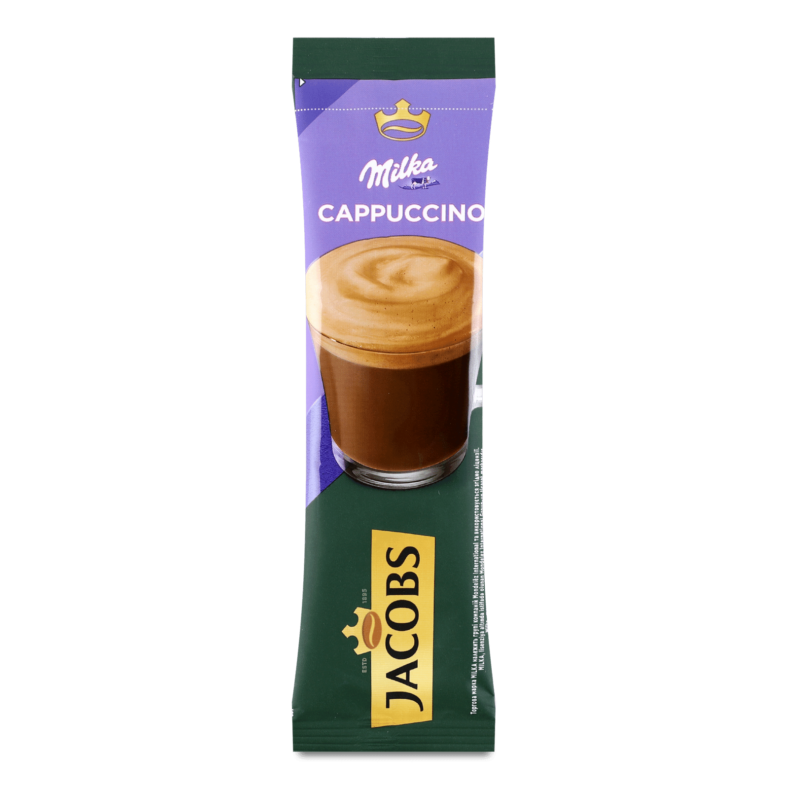 Напій кавовий Jacobs 3 в 1 Milka Cappuccino - 1
