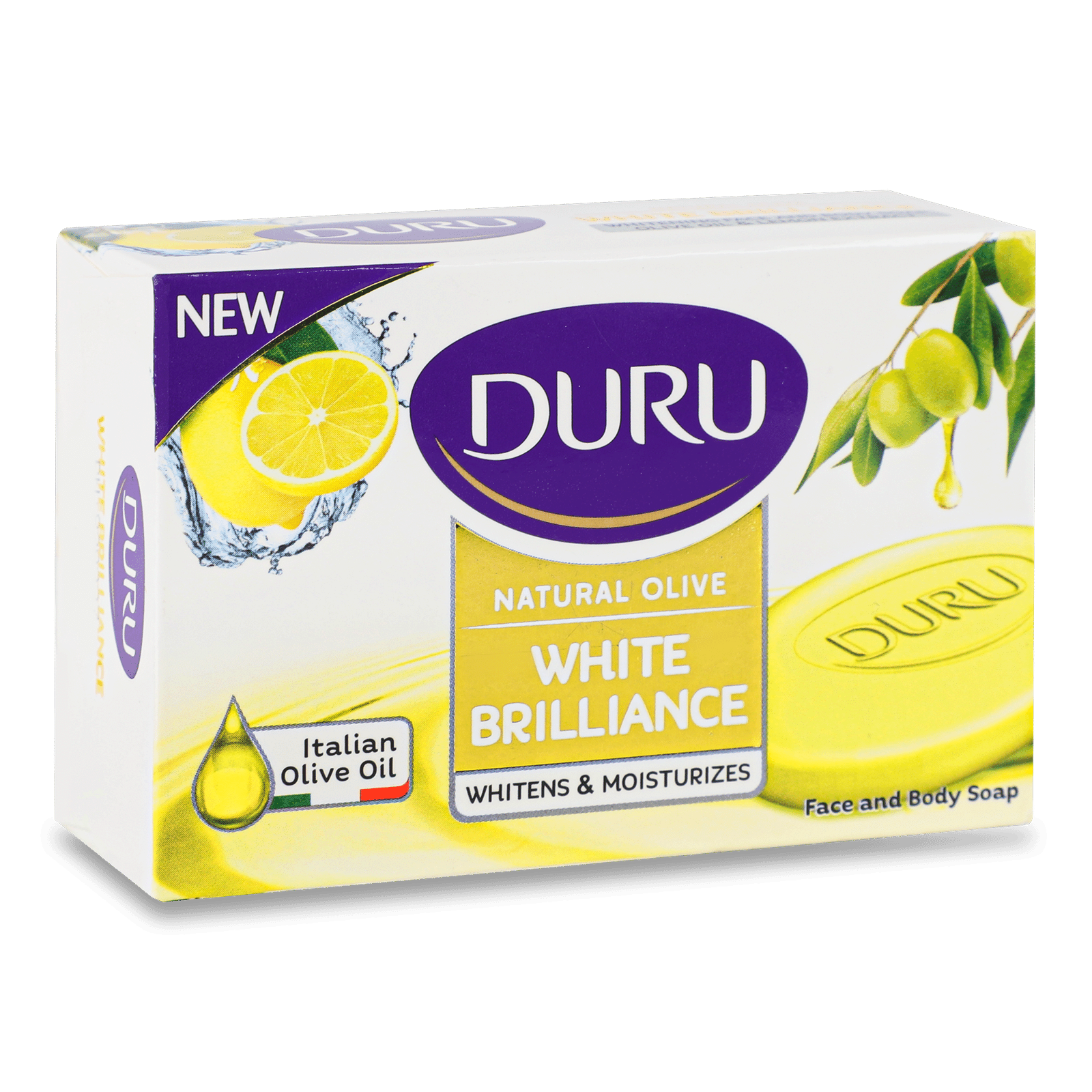 Мило Duru Natural Olive White Brillian з екстрактом папаї та лимона - 1