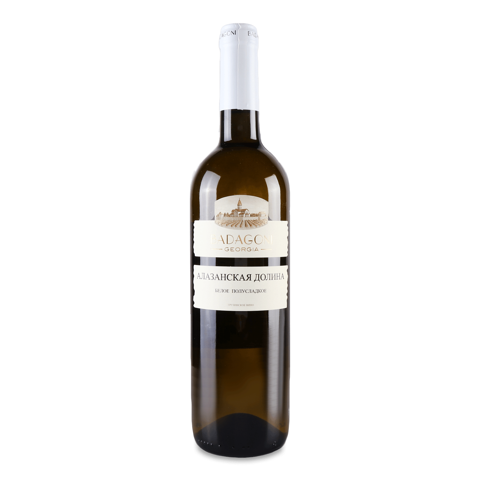 Вино Badagoni «Алазанська долина» біле напівсолодке - 1