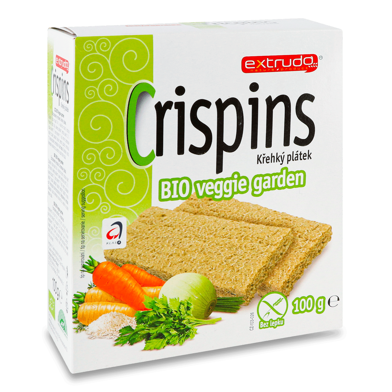 Хлібці Extrudo Crispins органічні з овочами - 1