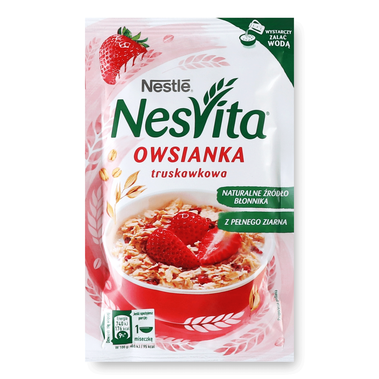 Каша вівсяна Nesvita зі шматочками полуниці - 1