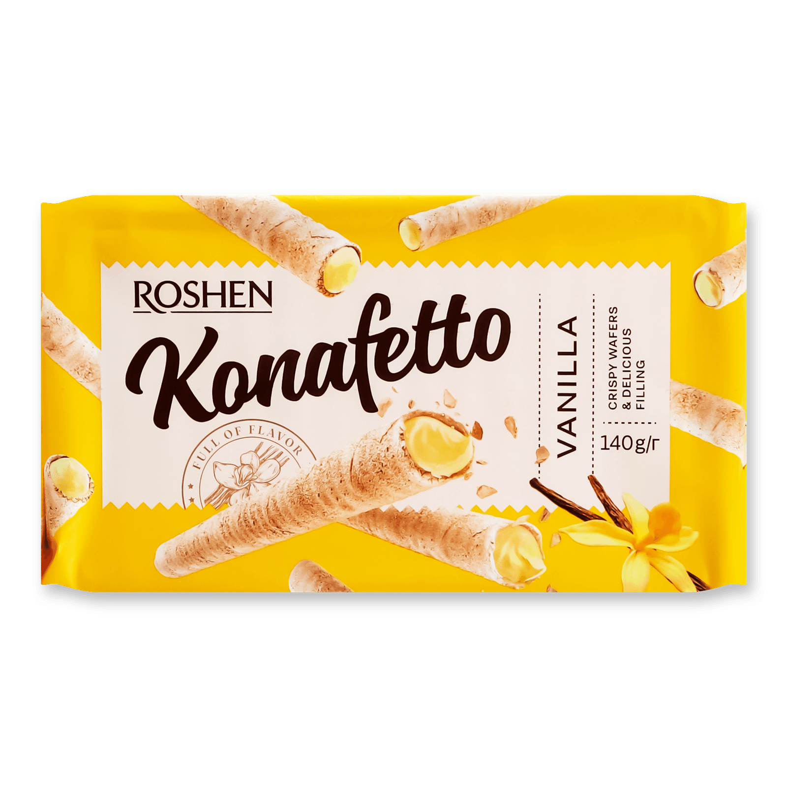 Трубочки Roshen Konafetto вафельні ванільна начинка - 1
