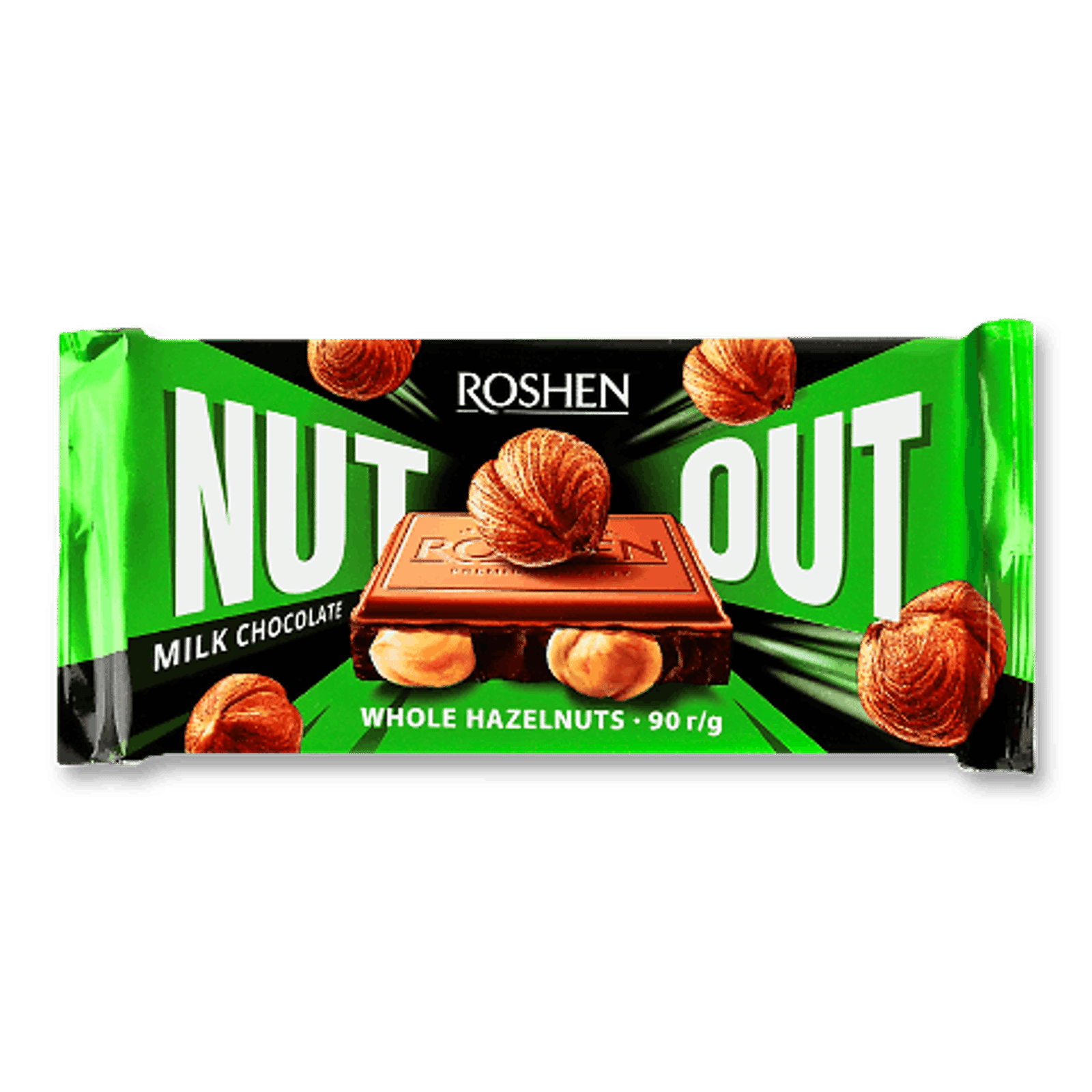 Шоколад молочний Roshen Nut Out Whole Hazelnuts - 1