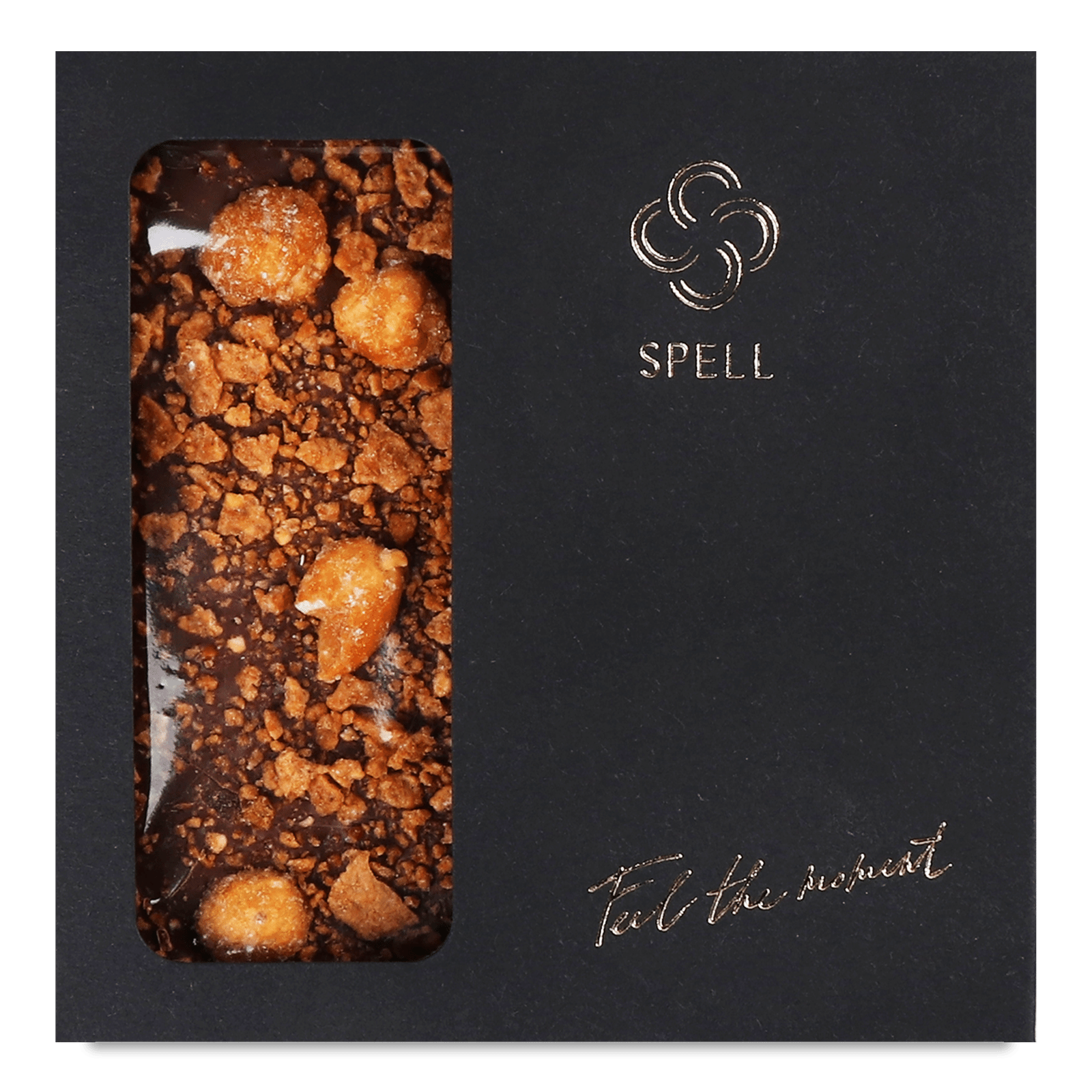 Шоколад Spell солона карамель, карамелізовані пластівці та фундук - 1