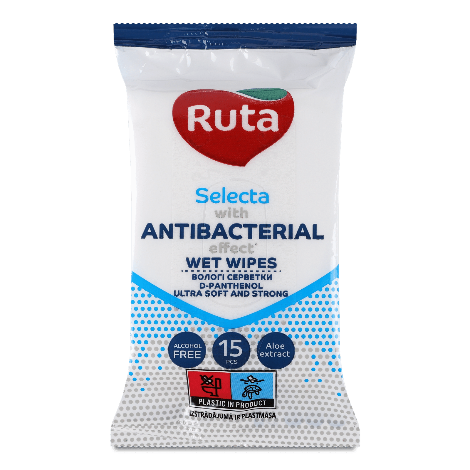 Серветки вологі Ruta Selecta антибактеріальні - 1