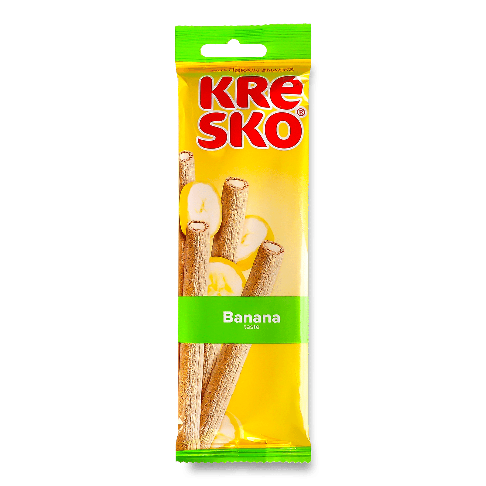 Печиво «АВК» Kresko хрусткі трубочки з банановим смаком - 1