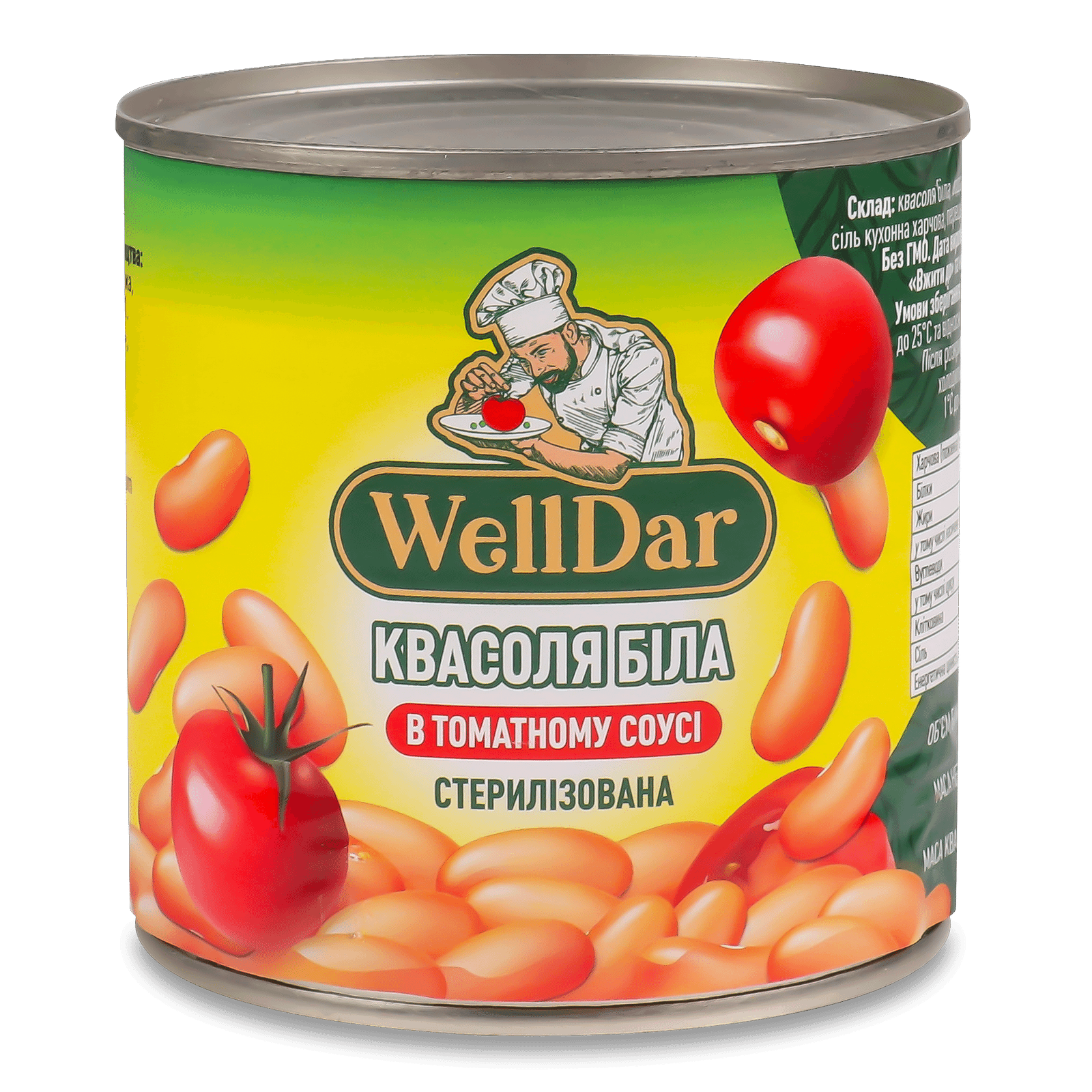 Квасоля біла WellDar в томатному соусі стерилізована - 1