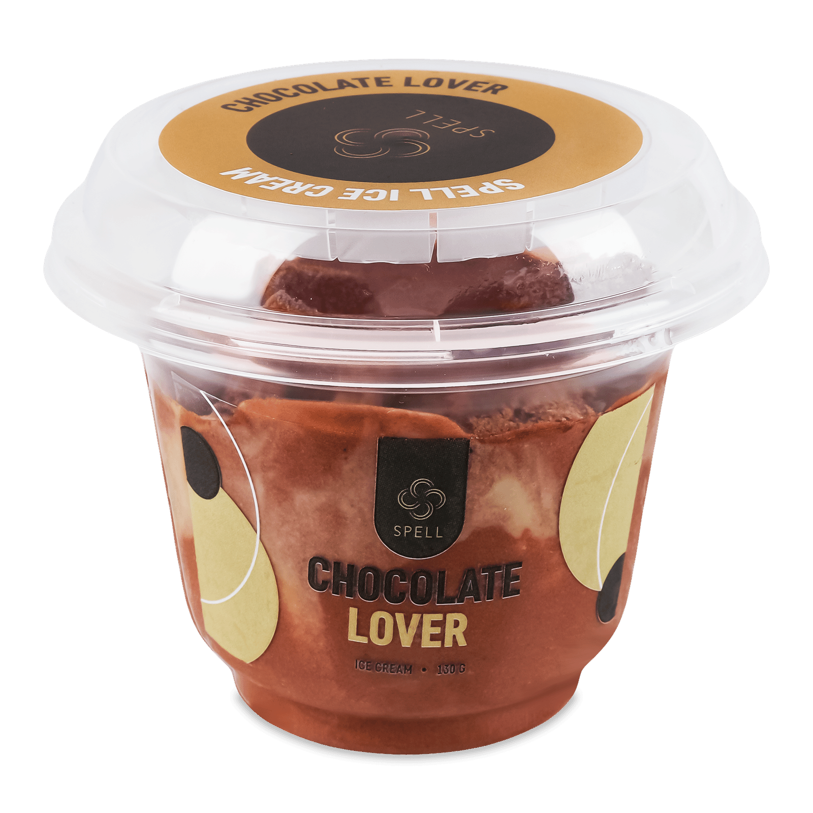 Морозиво Spell Chocolate Lover з темним шоколадом, шматочками бісквіта та лікером - 1