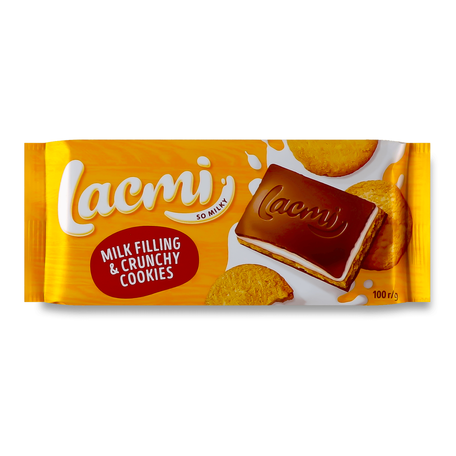 Шоколад молочний Roshen Lacmi молочна начинка-печиво - 1