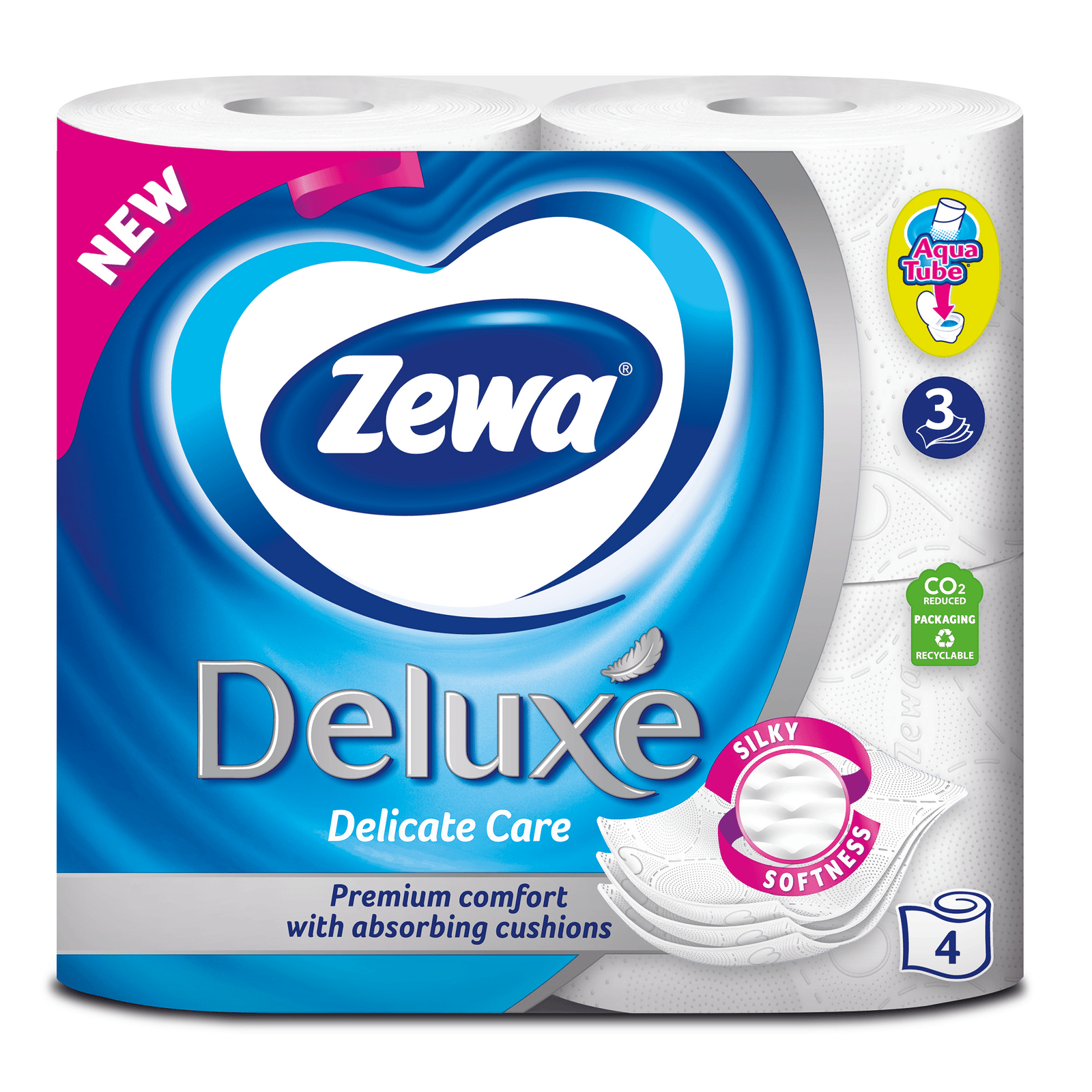 Папір туалетний Zewа Deluxe Delicate білий 3-шаровий - 1