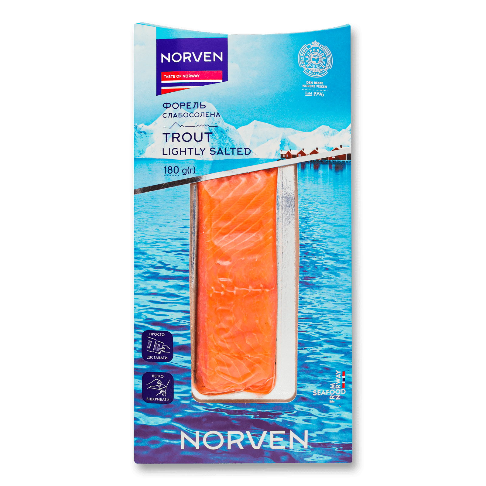 Форель Norven слабосолена філе шматок - 1