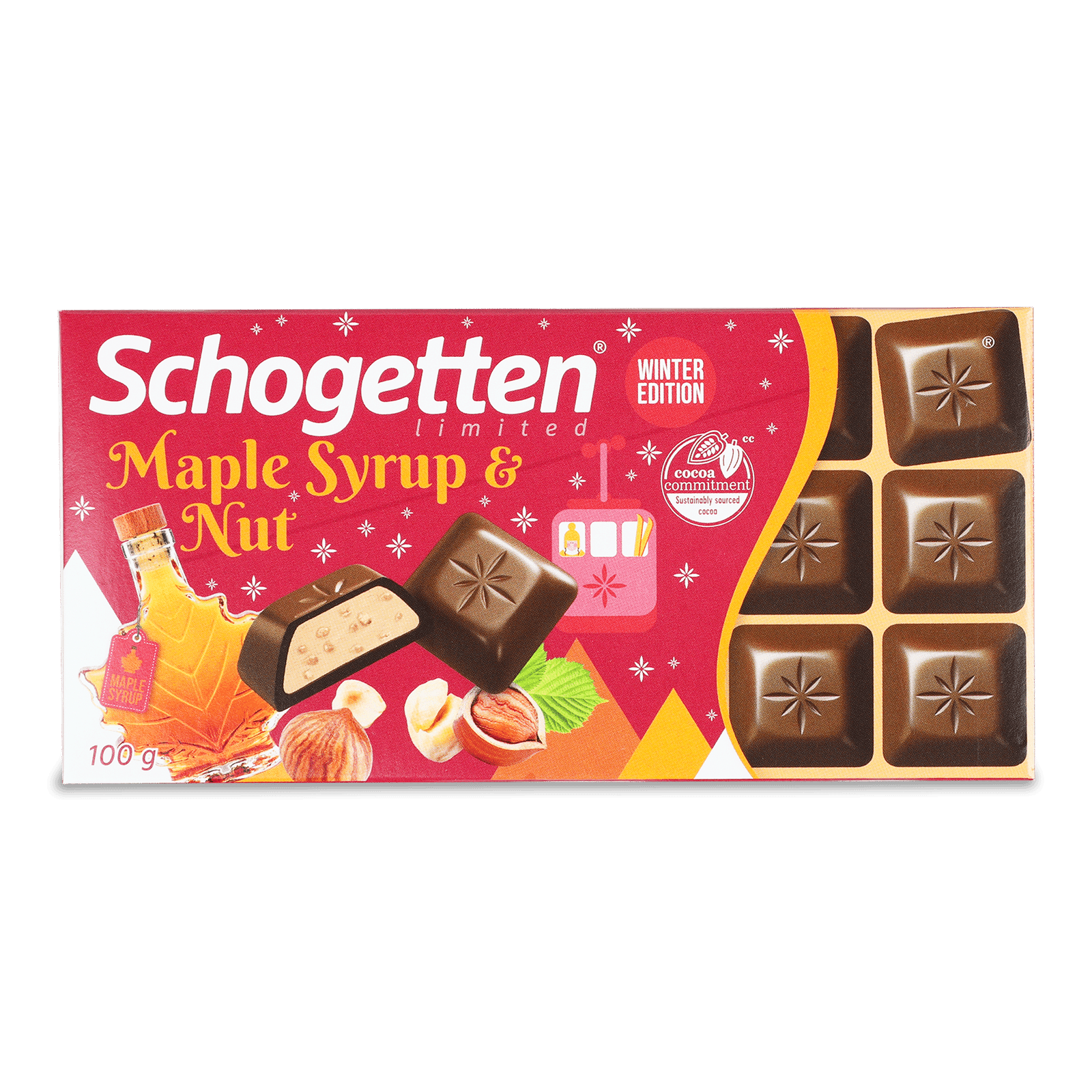 Шоколад молочний Schogetten кленовий сироп-фундук - 1