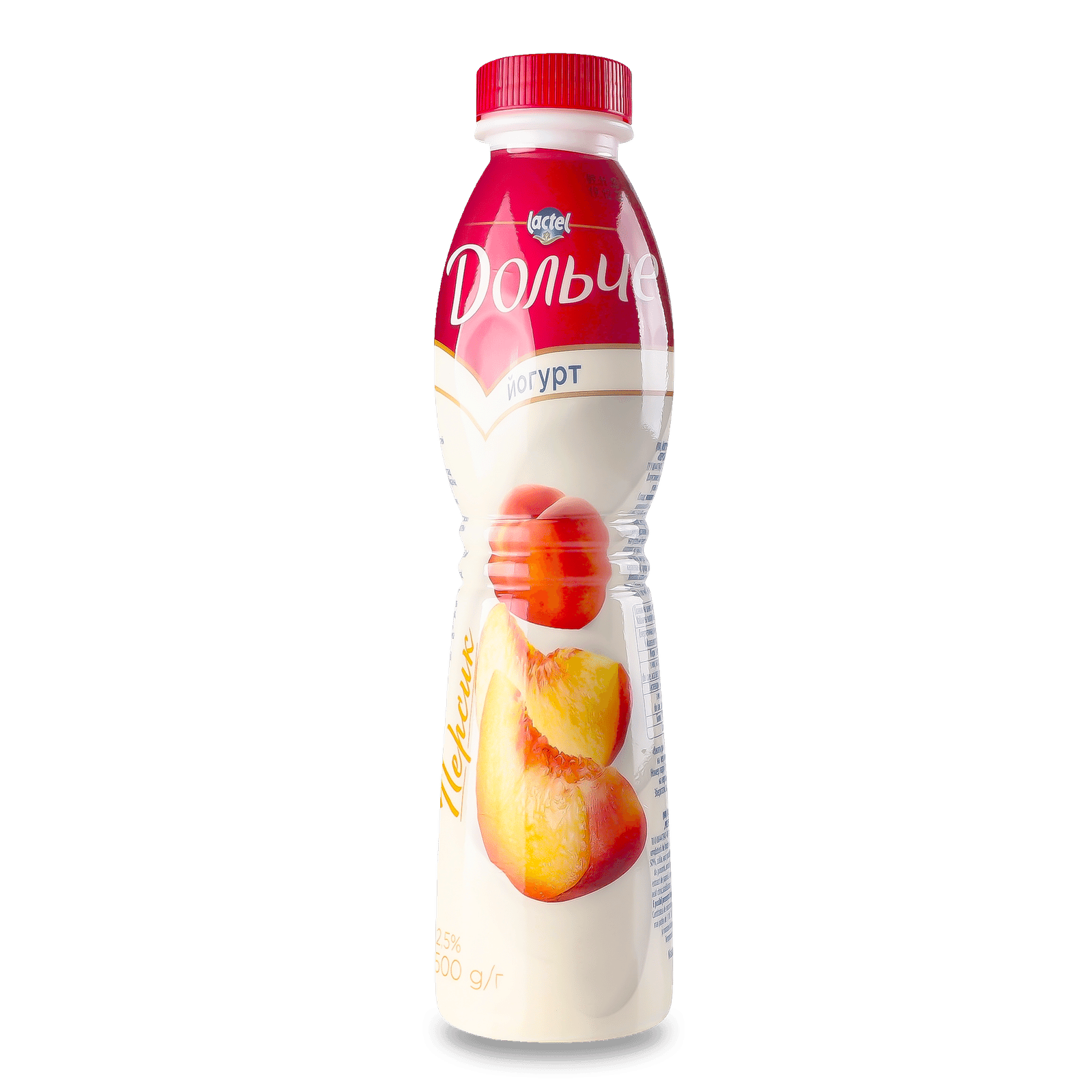 Йогурт «Дольче» з наповнювачем «Персик» 2,5%, пляшка - 1