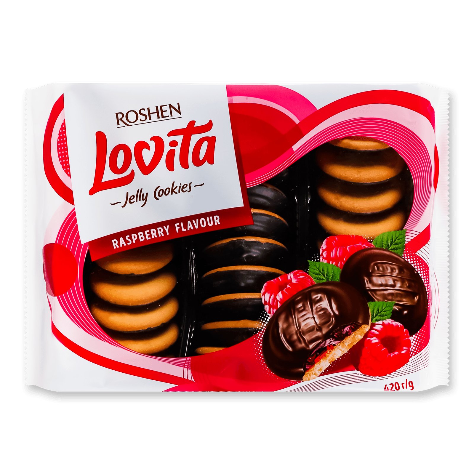 Печиво Roshen Lovita Jelly Cookies Raspberry - 1
