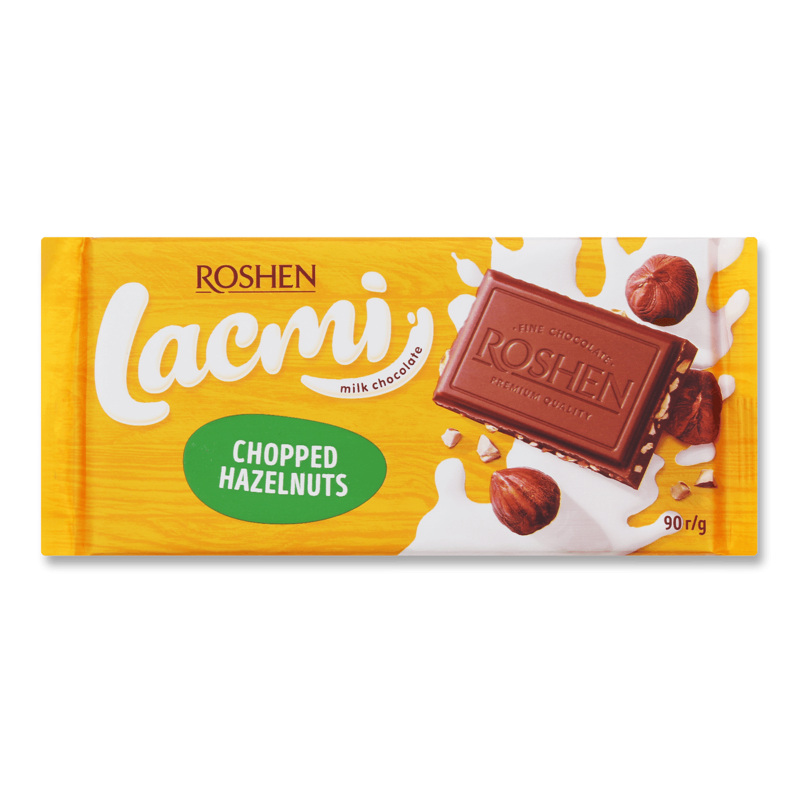 Шоколад молочний Roshen Lacmi з подрібненим лісовим горіхом - 1