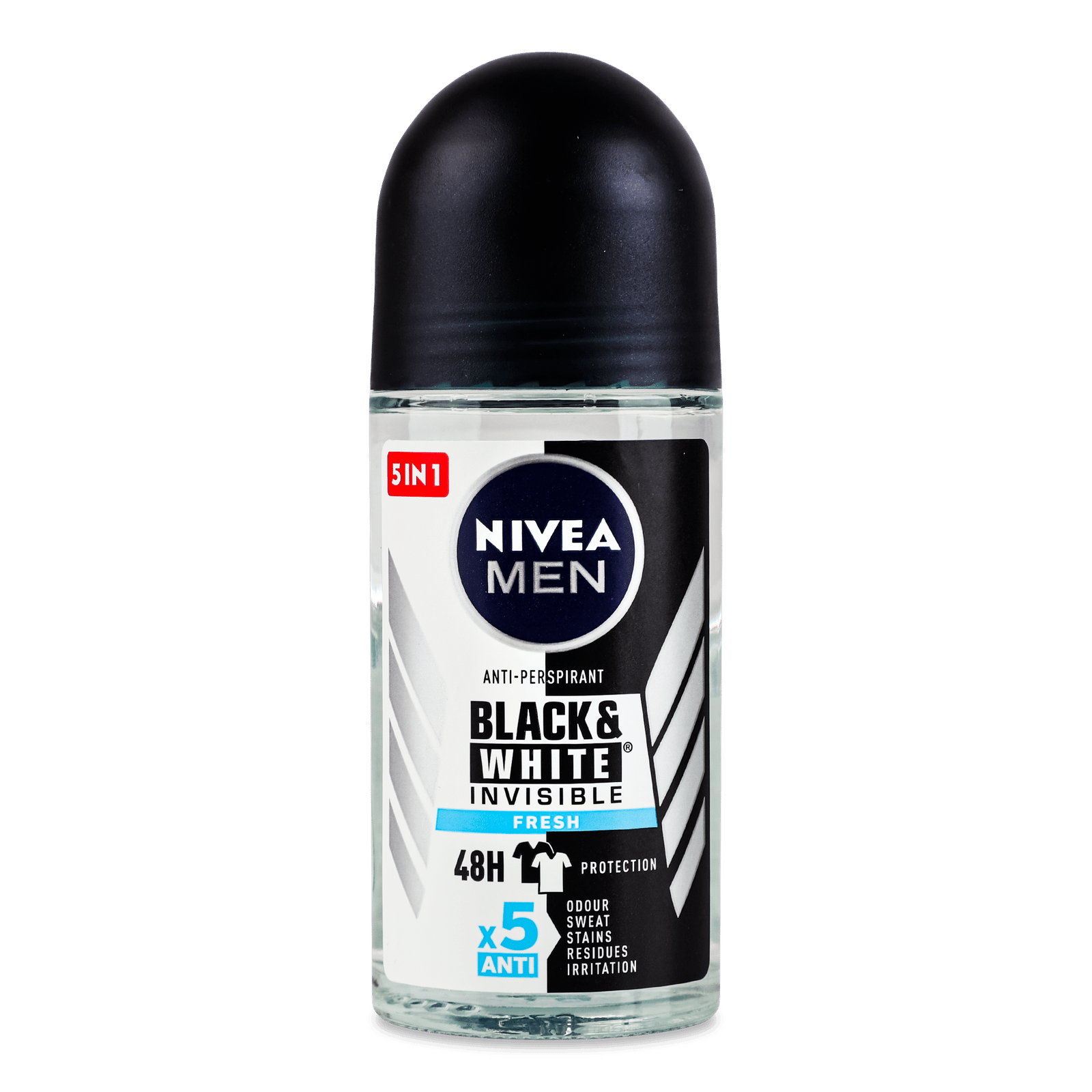 Дезодорант кульковий Nivea Fresh Men «Невидимий для чорного і білого» - 1