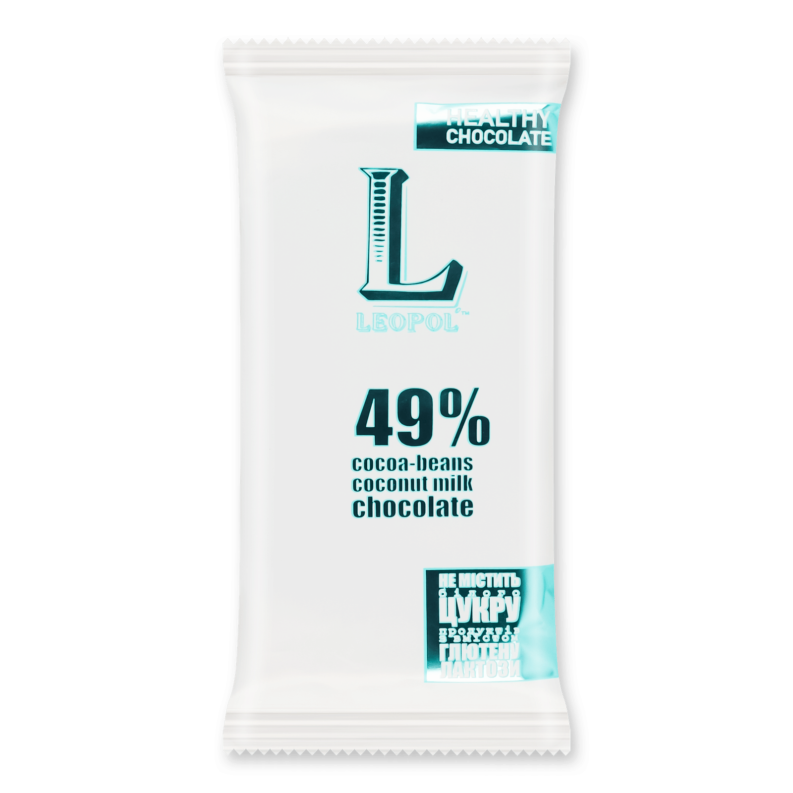Батончик ЛТ Leopol молочний шоколад без цукру 49% - 1
