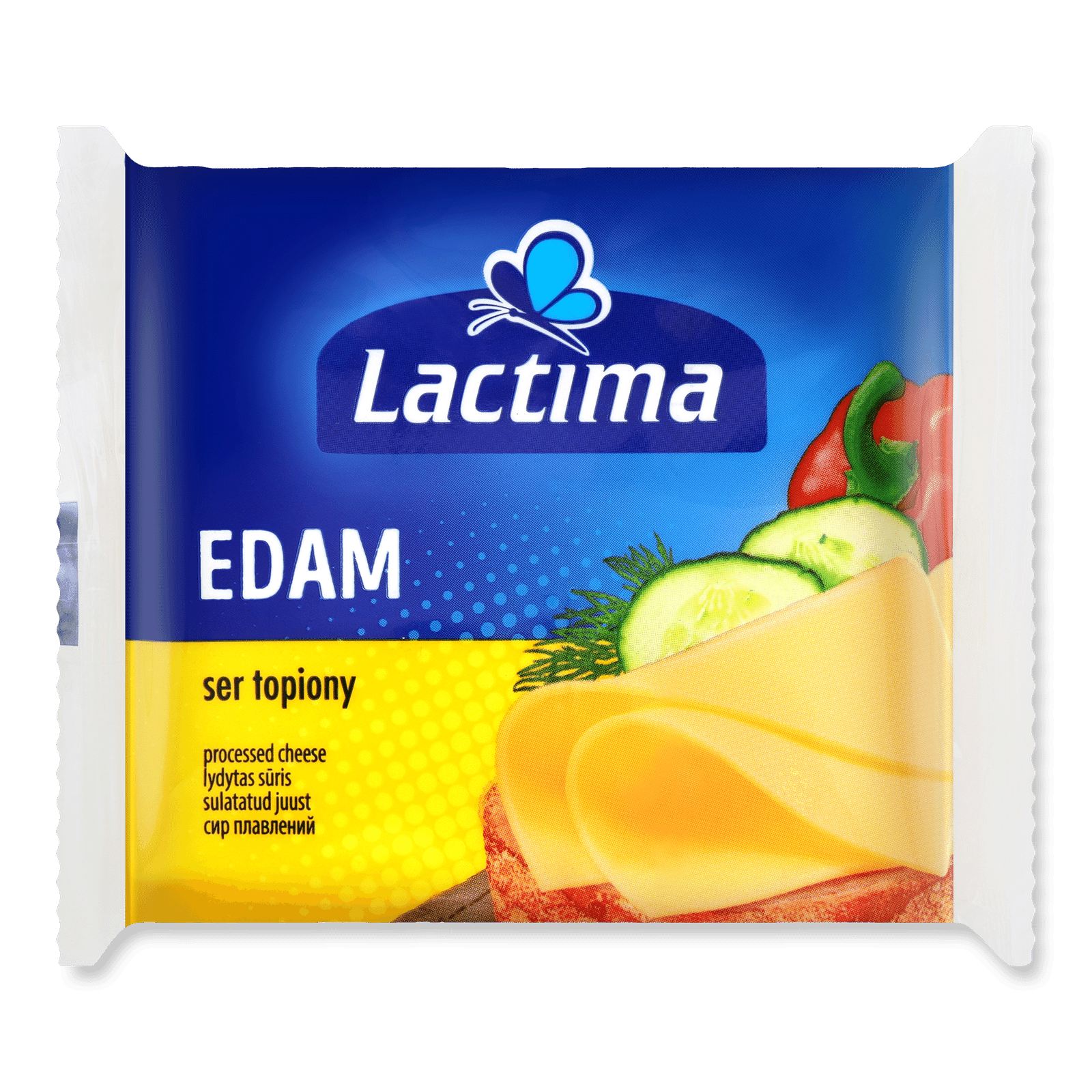 Сир плавлений Lactima «Едам» скибочками - 1