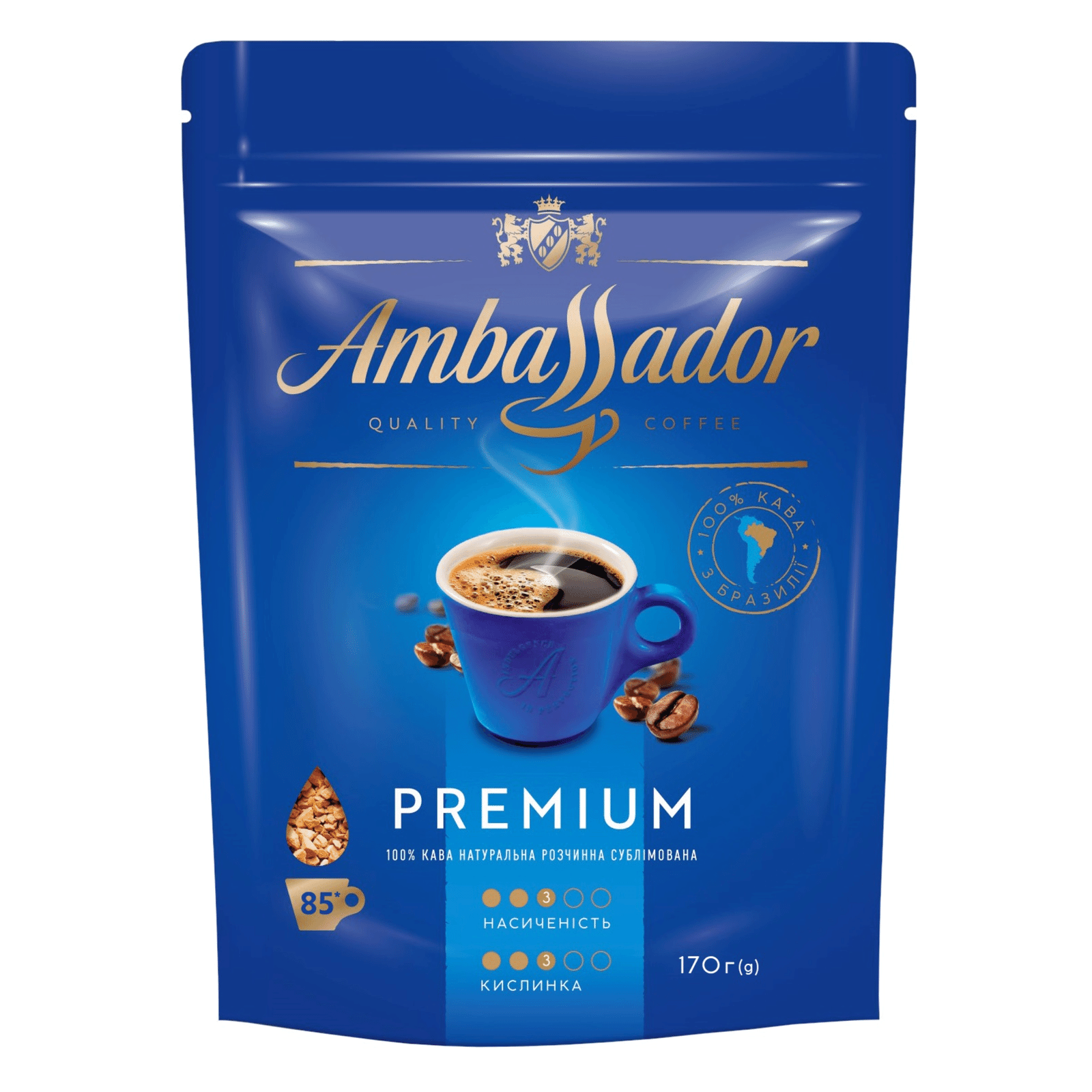 Кава розчинна Ambassador Premium натуральна сублімована - 1